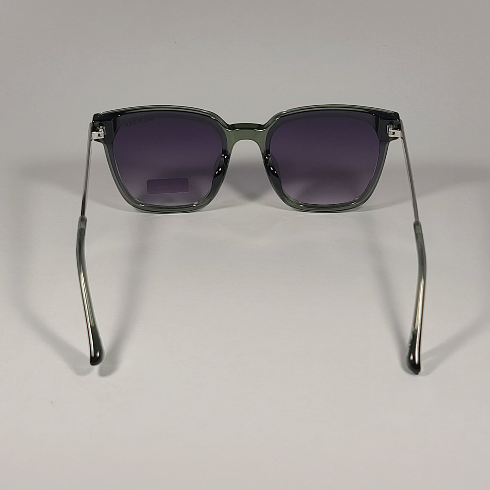 Tommy Hilfiger Gaga Cat Eye Sunglasses Silver Green Frame Smoke Gradient Lens GAGA WP OL570 - Sunglasses
