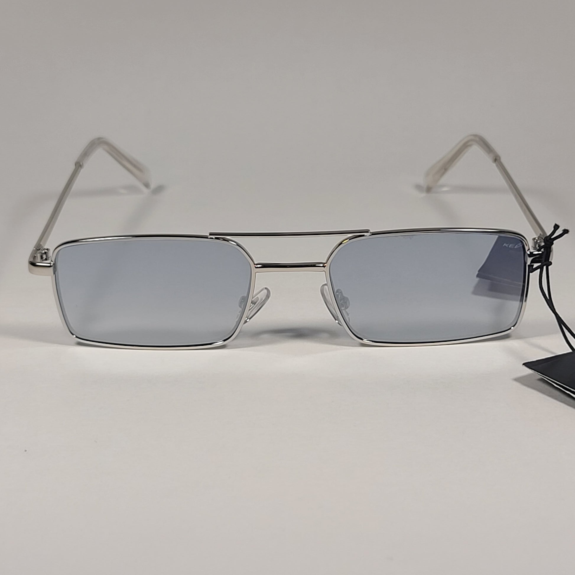 Kendall + Kylie Marlo KK4076 045 Rectangle Sunglasses Silver Frame Gray Mirror Lens - Sunglasses