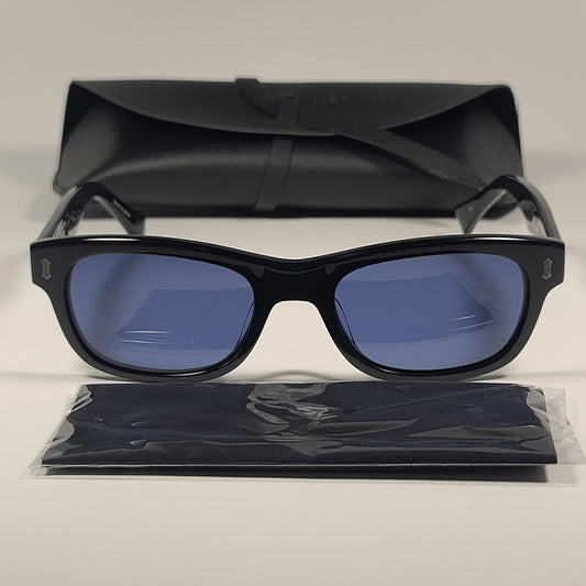John Varvatos Men’s Rectangle Sunglasses V538 Black Red Frame / Blue Lens - Sunglasses