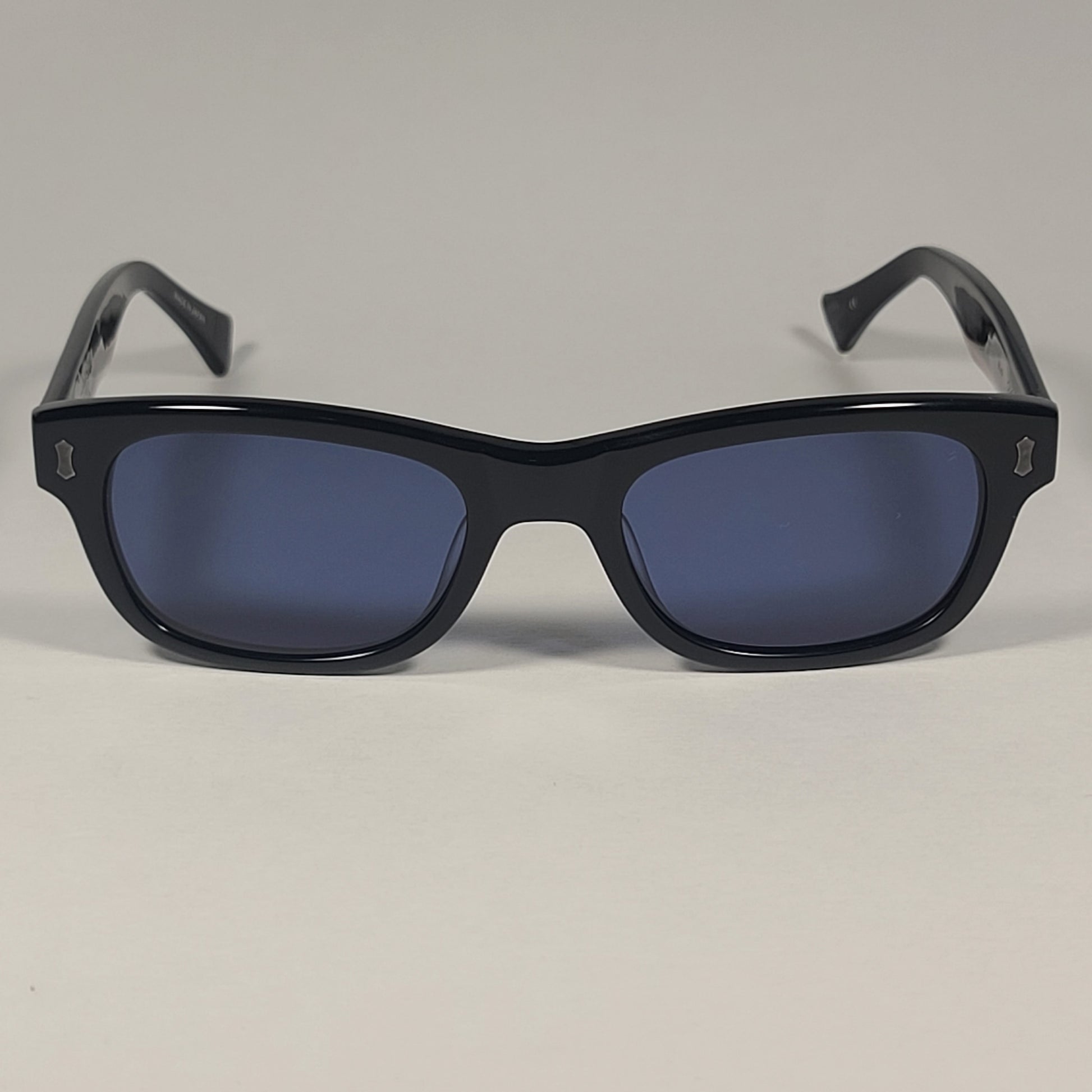 John Varvatos Men’s Rectangle Sunglasses V538 Black Red Frame / Blue Lens - Sunglasses