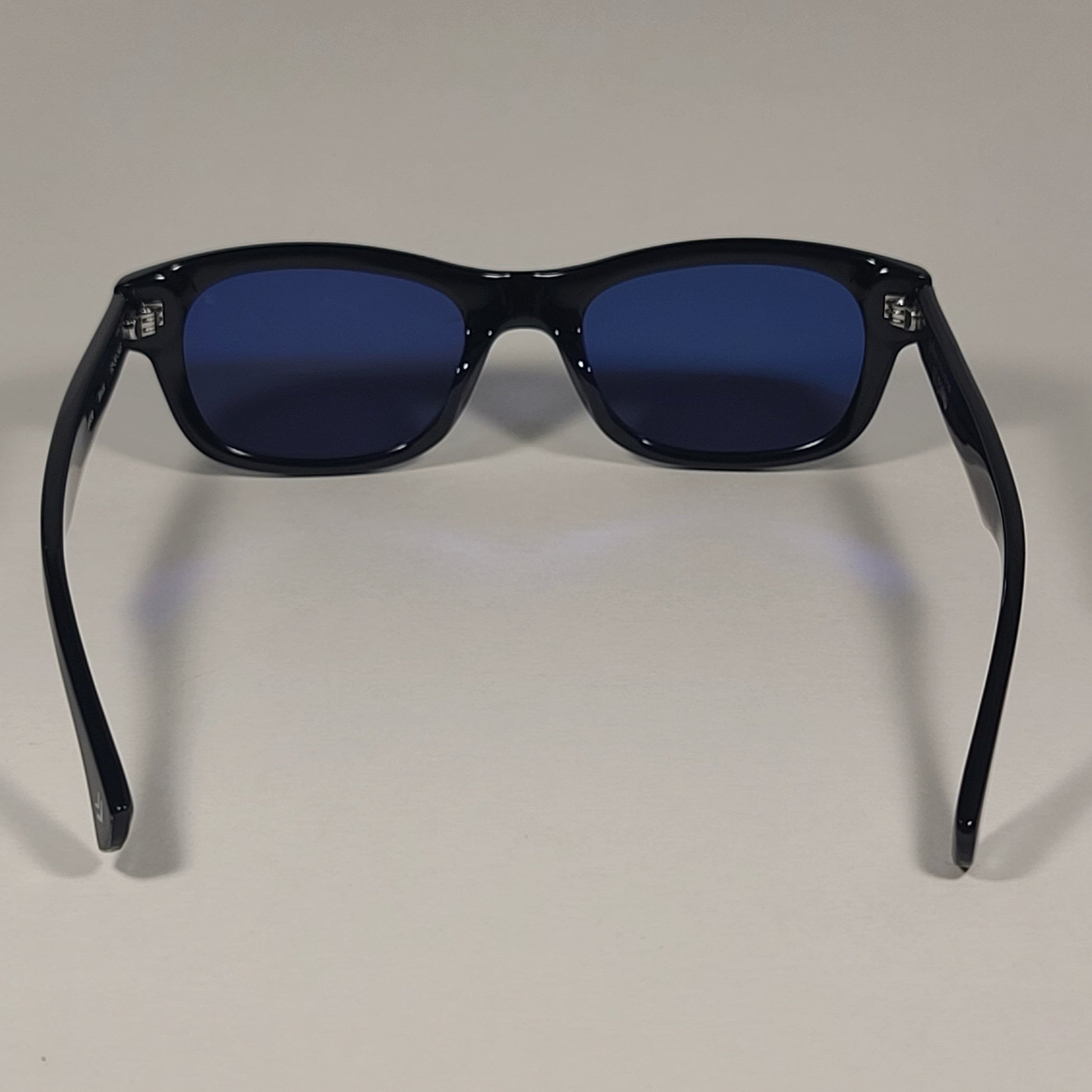 John Varvatos Men’s Rectangle Sunglasses V538 Black Red Frame / Blue Lens - Sunglasses