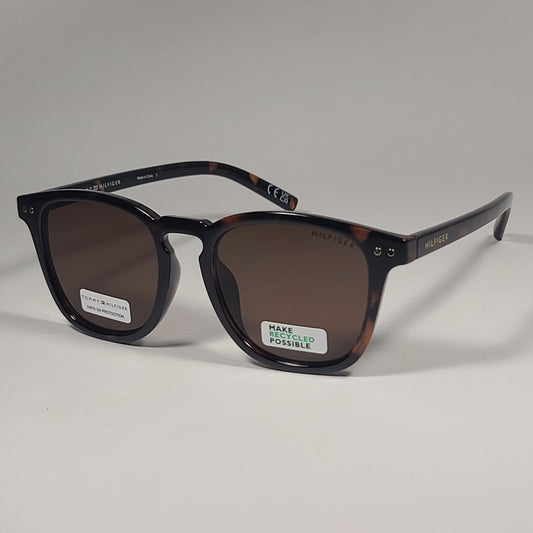 Tommy Hilfiger Radddix Keyhole Sunglasses Brown Tortoise Frame Brown Lens - Sunglasses
