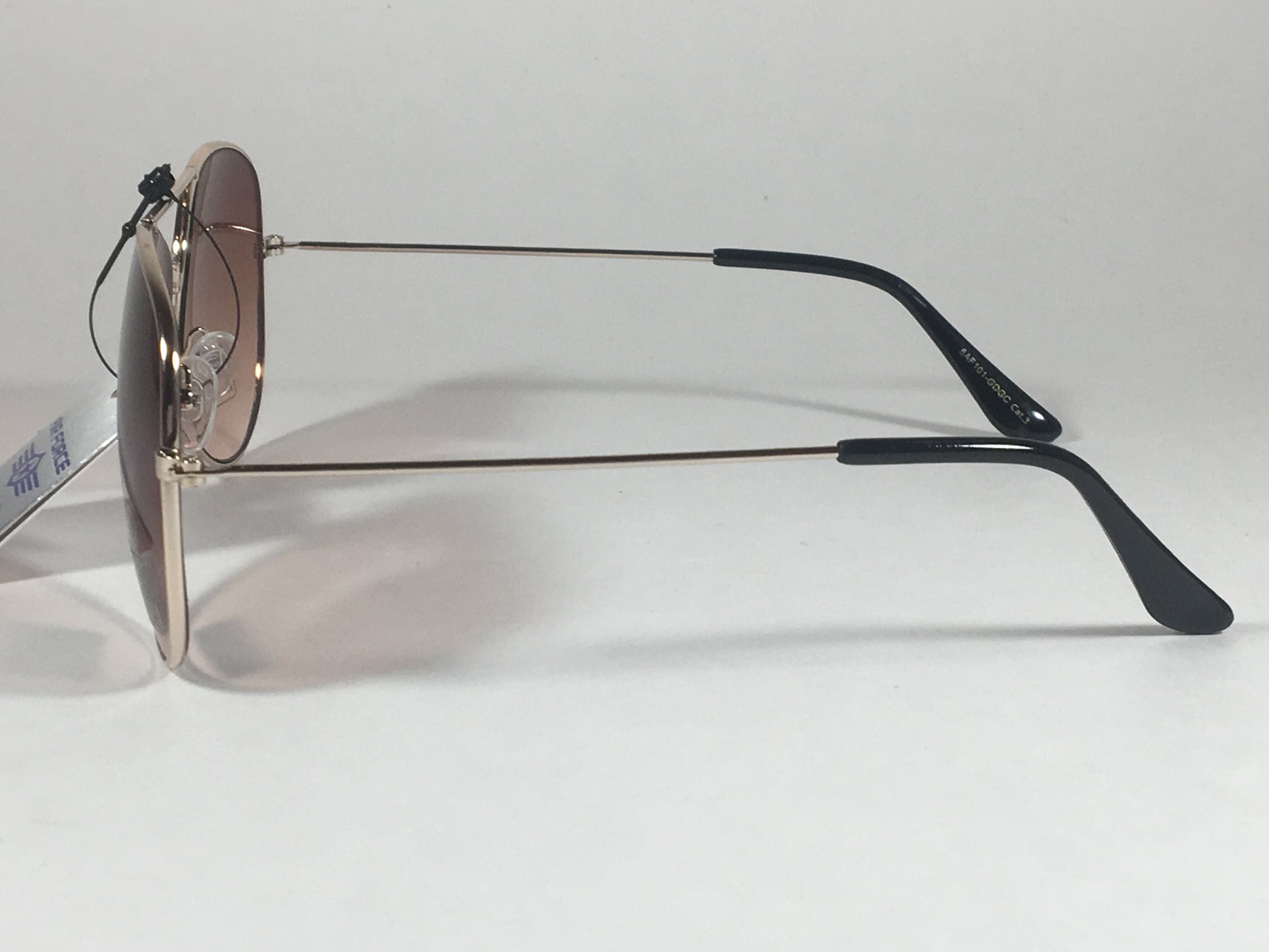 Air Force Top Ace Aviator Sunglasses Copper Gold Wire Metal Brown Tea Gradient - Sunglasses