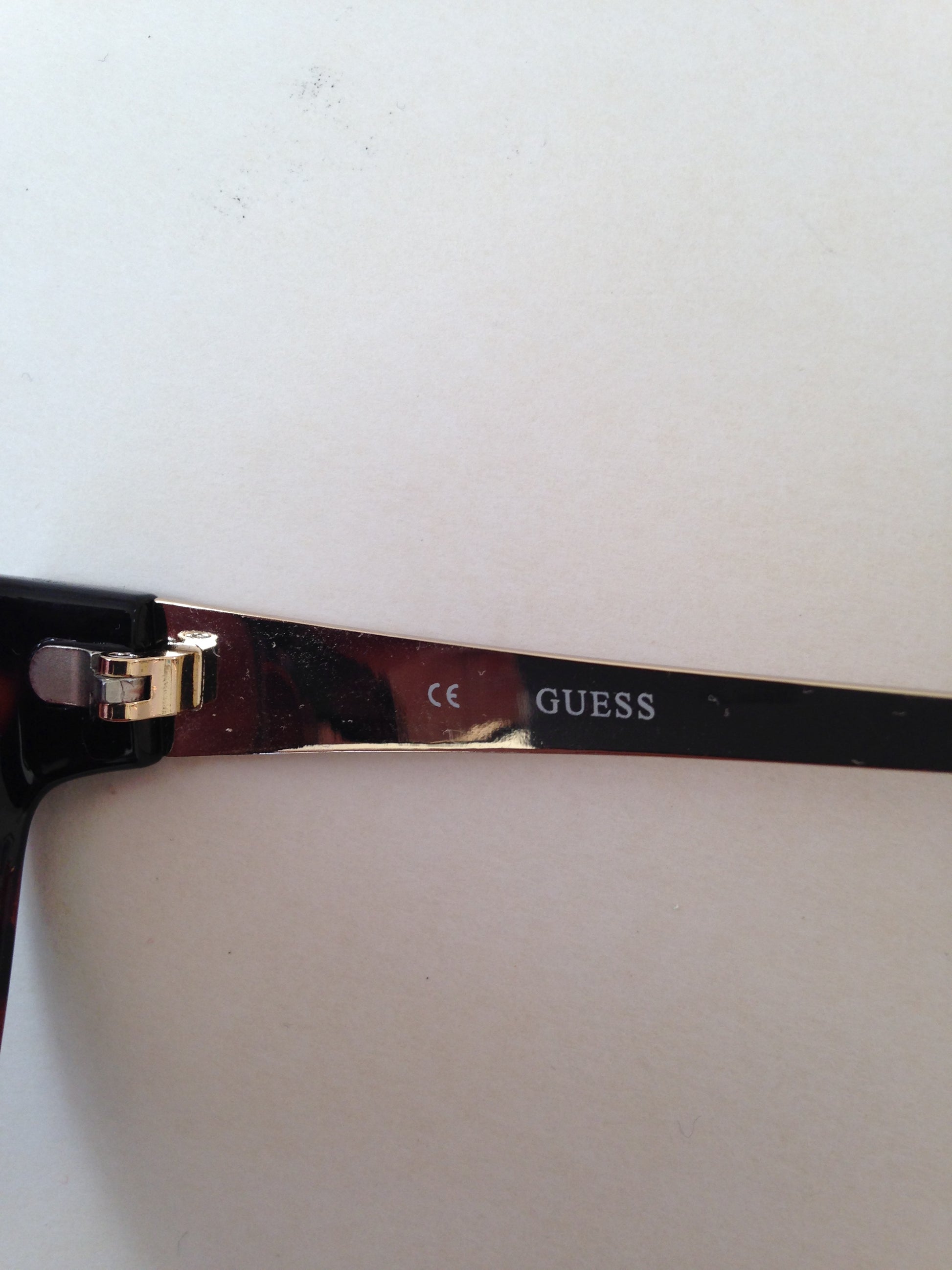 Guess Womens Cat Eye Sunglasses Gold Tone Metal Tortoise Brown Gradient Guf252 To-34A - Sunglasses