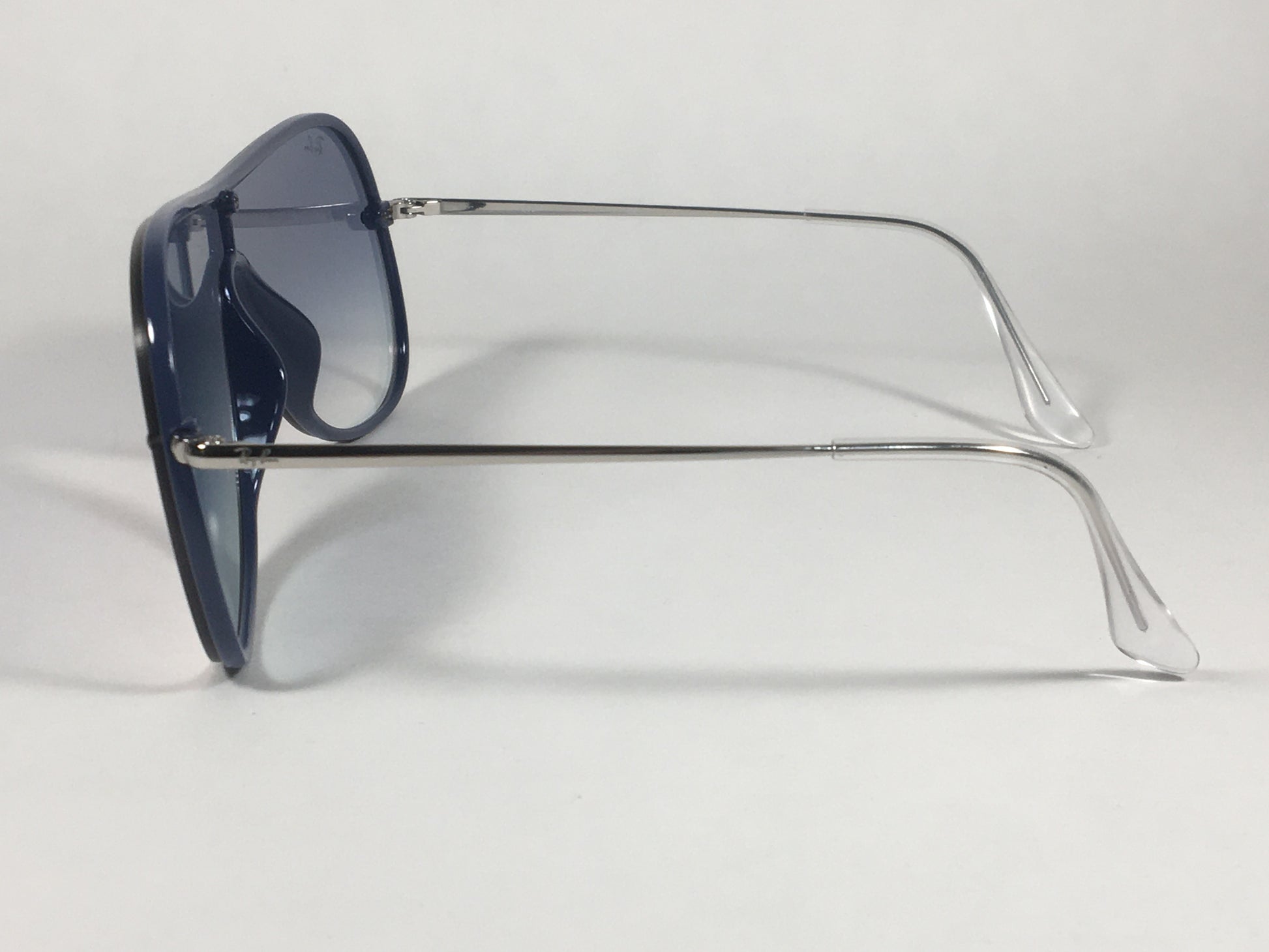 Ray-Ban Shield Sunglasses Silver Blue Frame Blue Gradient Lens RB4311N 6374/X0 - Sunglasses