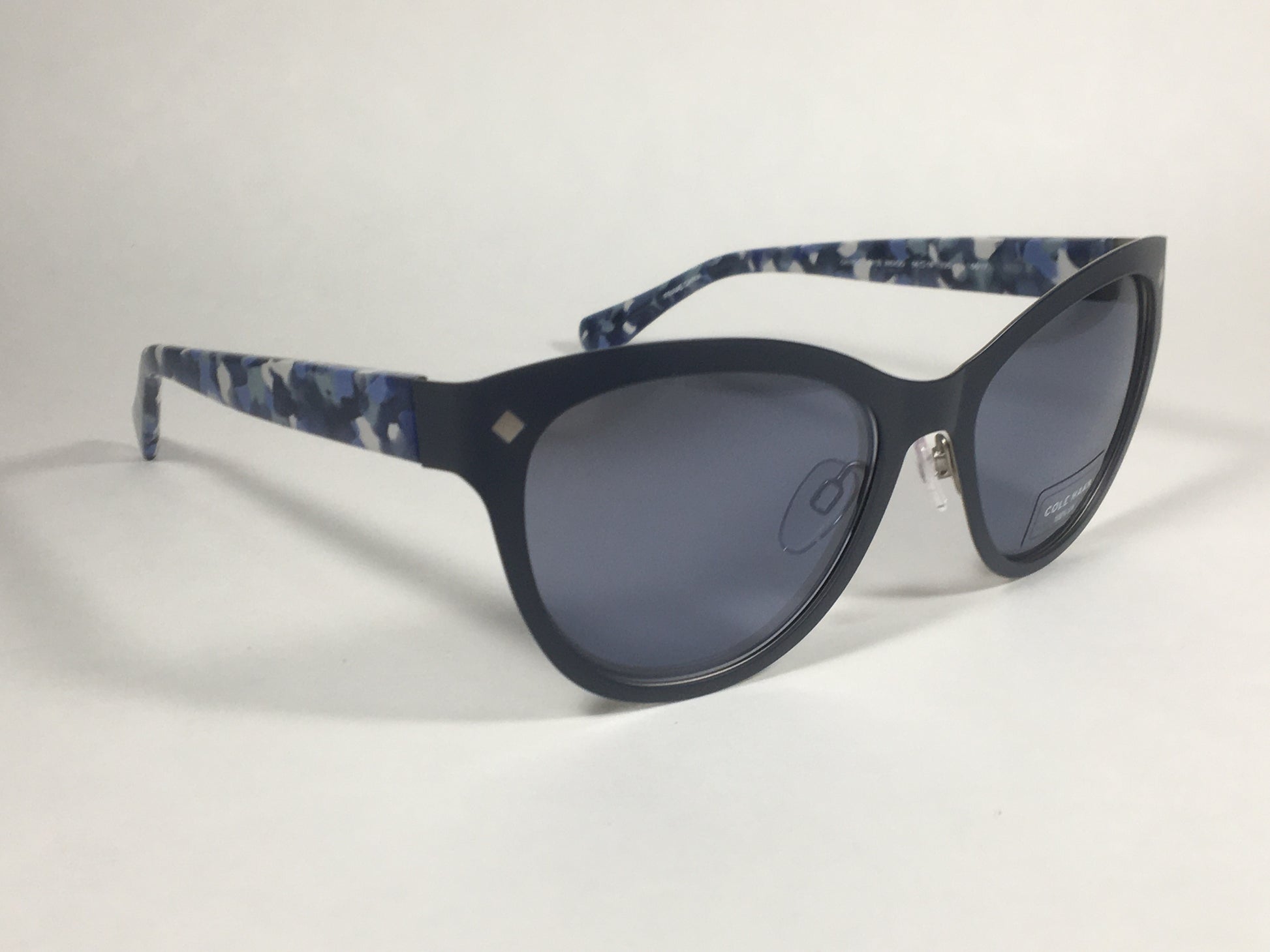 Cole Haan Cat Eye Sunglasses Blue White Frame Gray Lens CH7025 413 Indigo - Sunglasses