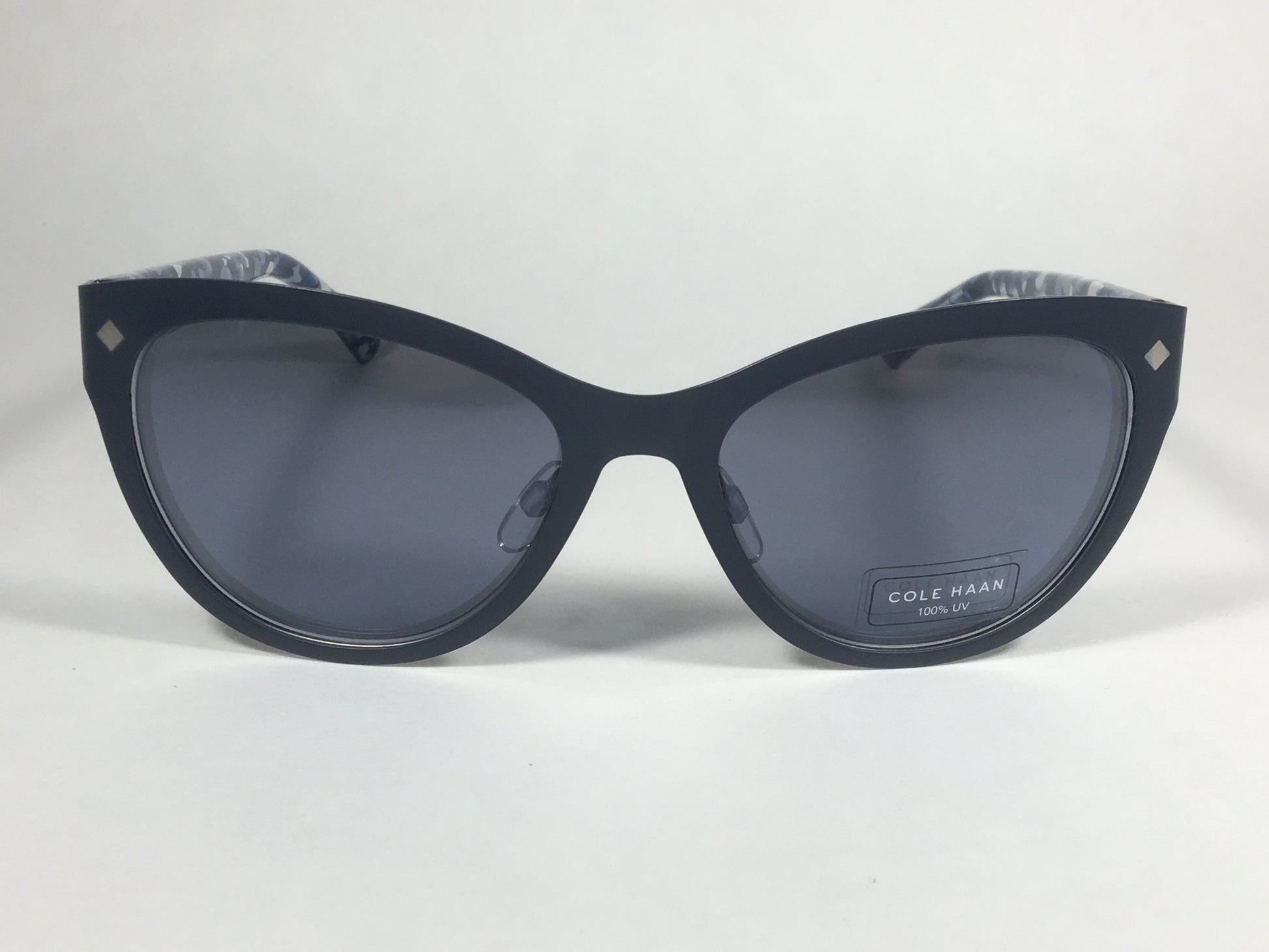 Cole Haan Cat Eye Sunglasses Blue White Frame Gray Lens CH7025 413 Indigo - Sunglasses