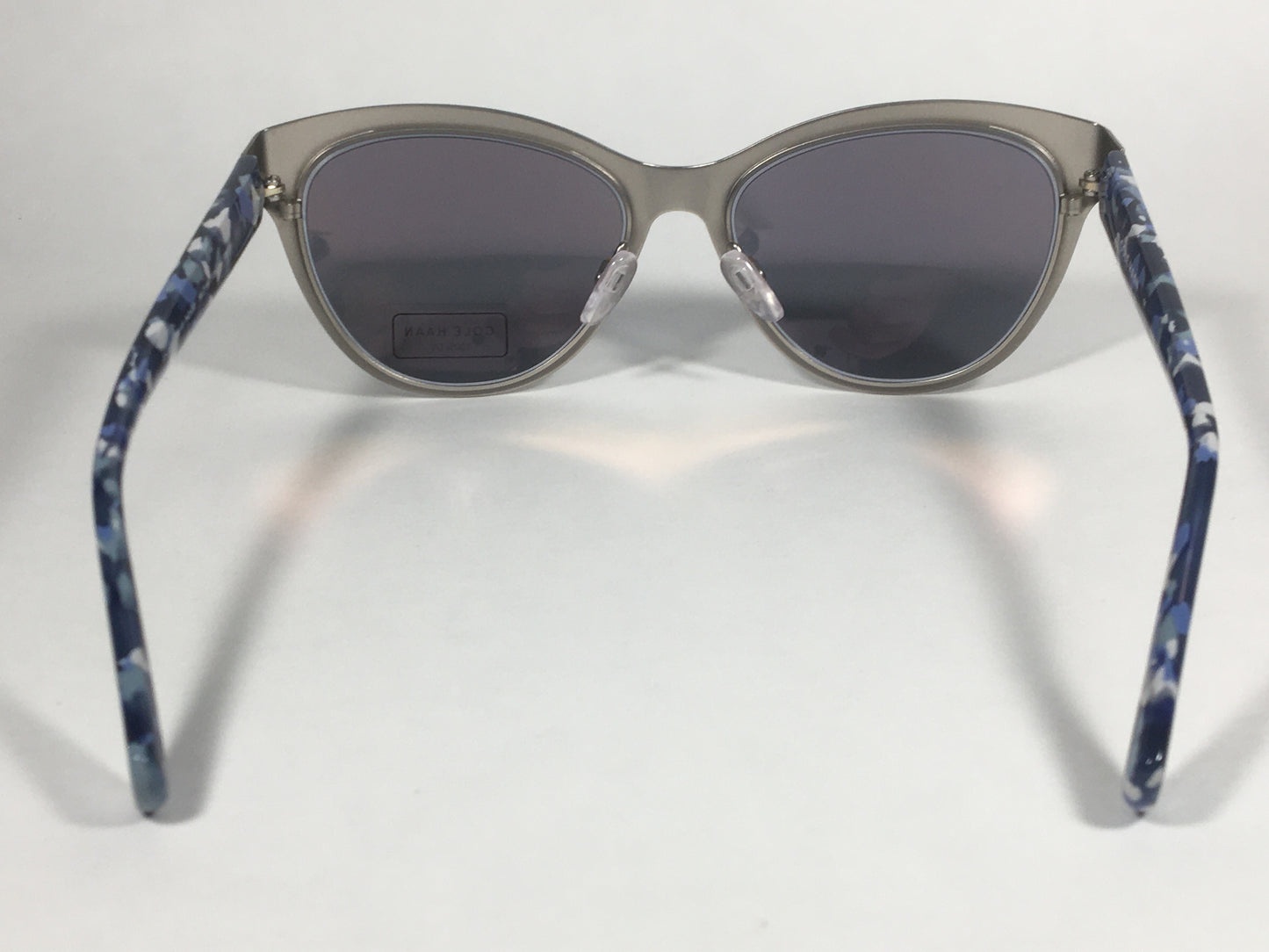 Cole Haan Cat Eye Sunglasses Blue White Frame Gray Lens CH7025 413 Indigo - Sunglasses