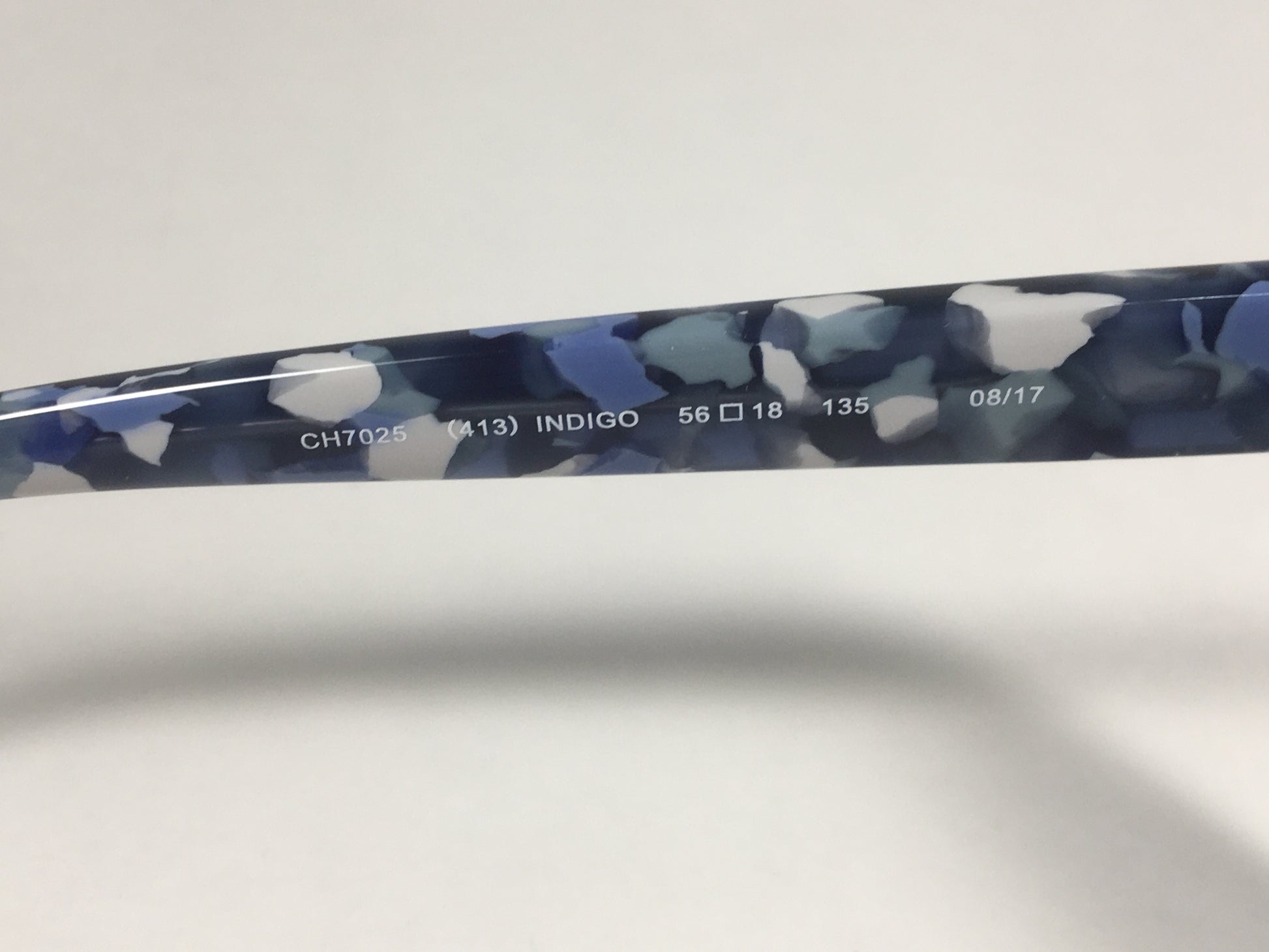 Cole Haan Cat Eye Sunglasses Blue White Frame Gray Lens CH7025 413 Indigo - Sunglasses