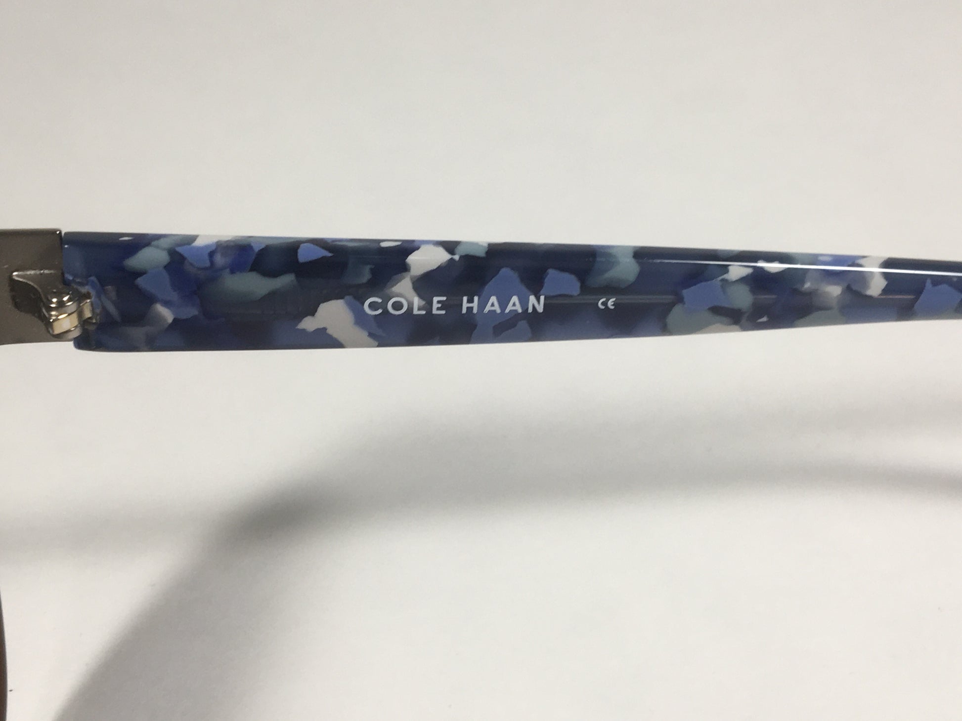 Cole Haan Cat Eye Sunglasses Blue White Frame Gray Lens CH7025 413 Indigo - Sunglasses