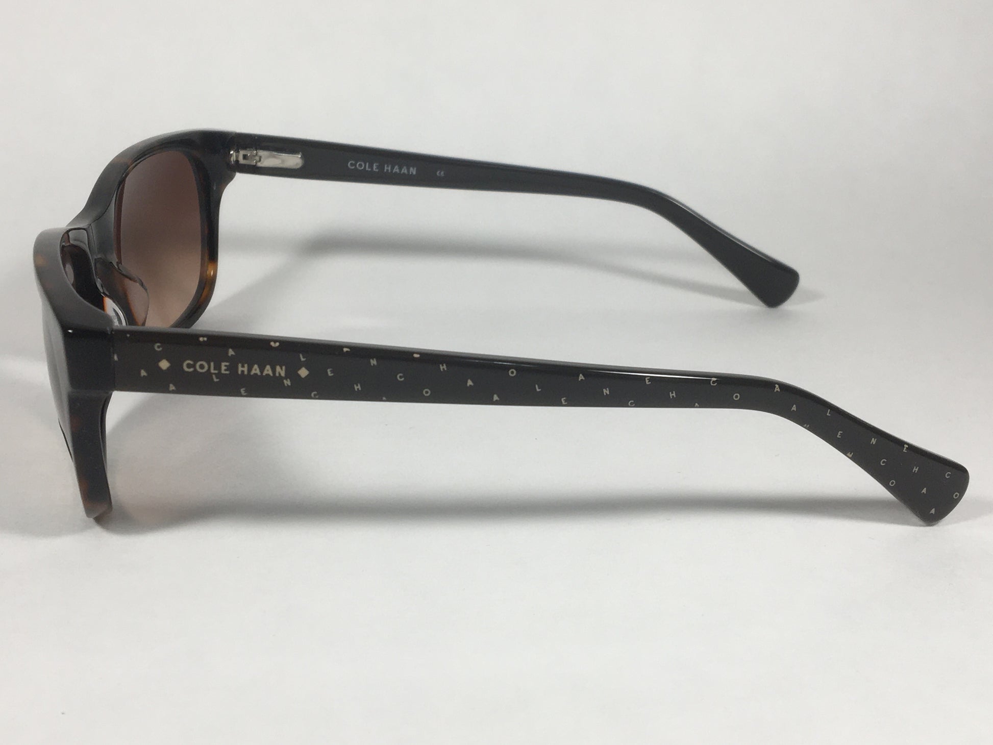 Cole Haan Designer Sunglasses Brown Tortoise Brown Gradient Lens CH7011 240 SOFT TORTOISE - Sunglasses