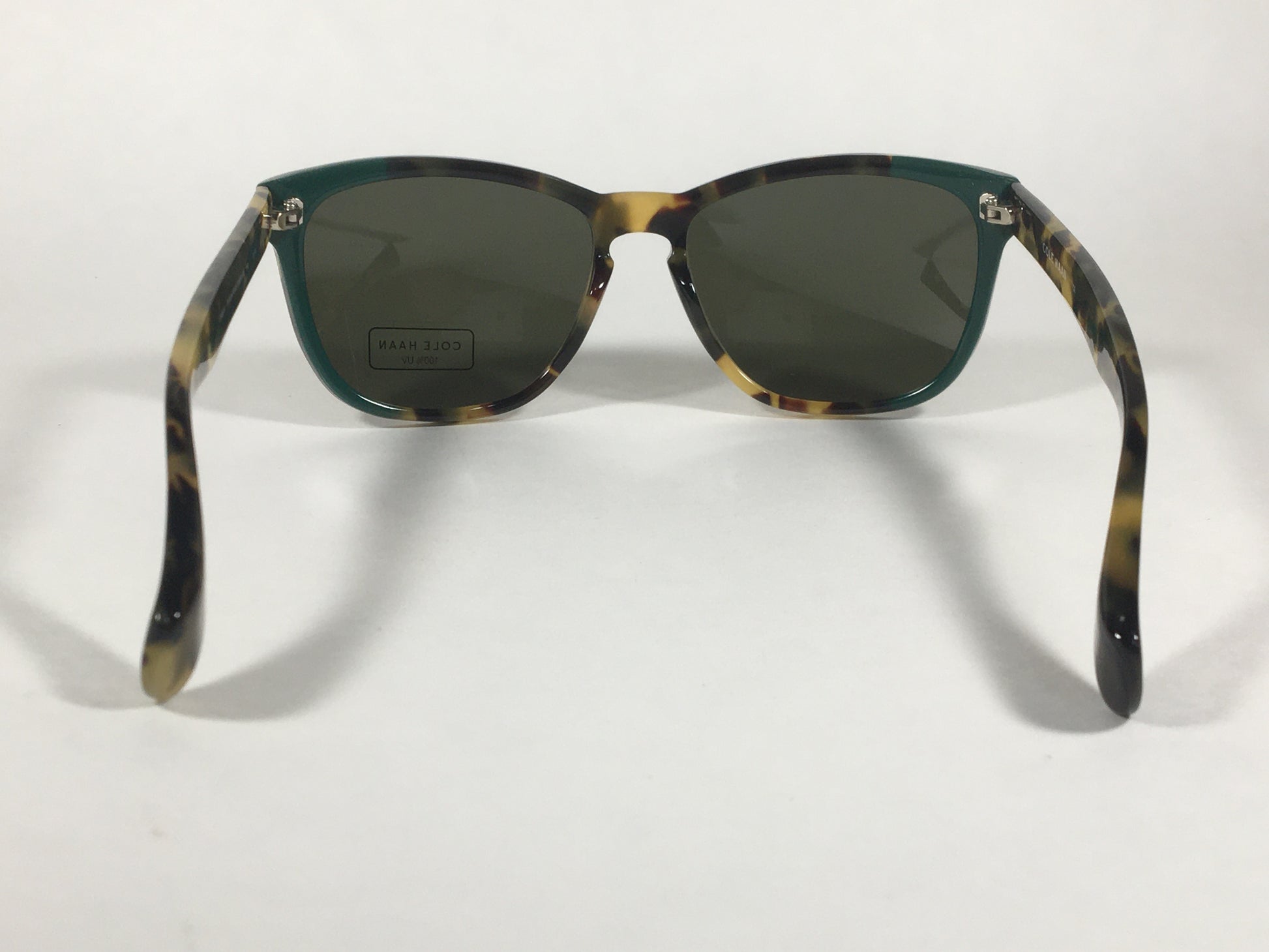 Cole Haan Square Sunglasses Brown Tortoise Frame Green Lens CH6004 319 FATIGUE TORTOISE - Sunglasses