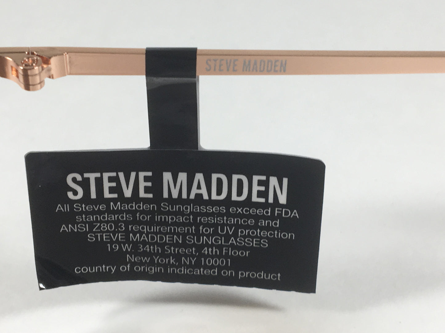 Steve Madden Cat Eye Sunglasses Brow Bar Rose Gold Metal Brown Lens Sm489102 Rsg - Sunglasses