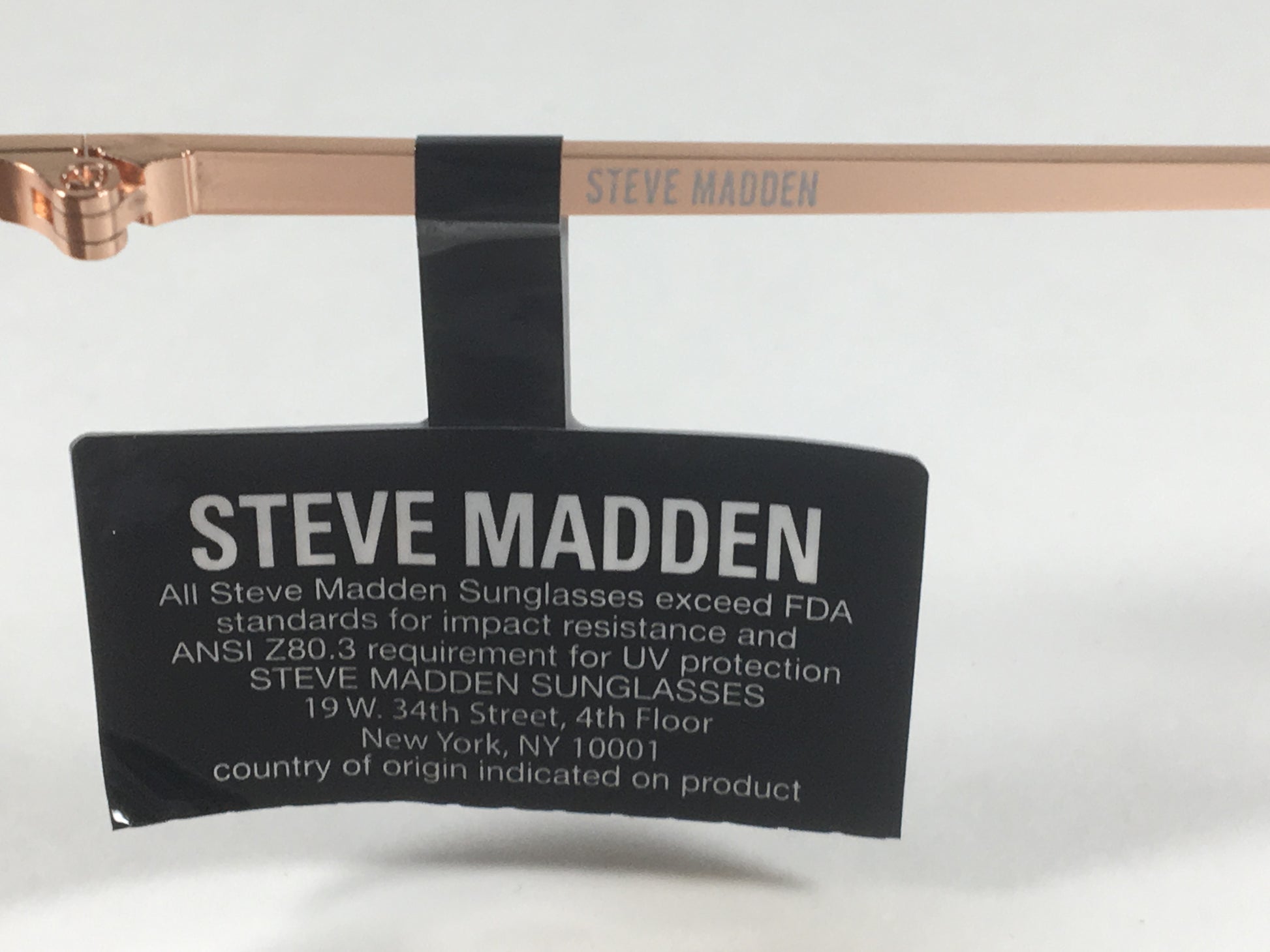 Steve Madden Cat Eye Sunglasses Brow Bar Rose Gold Metal Brown Lens Sm489102 Rsg - Sunglasses