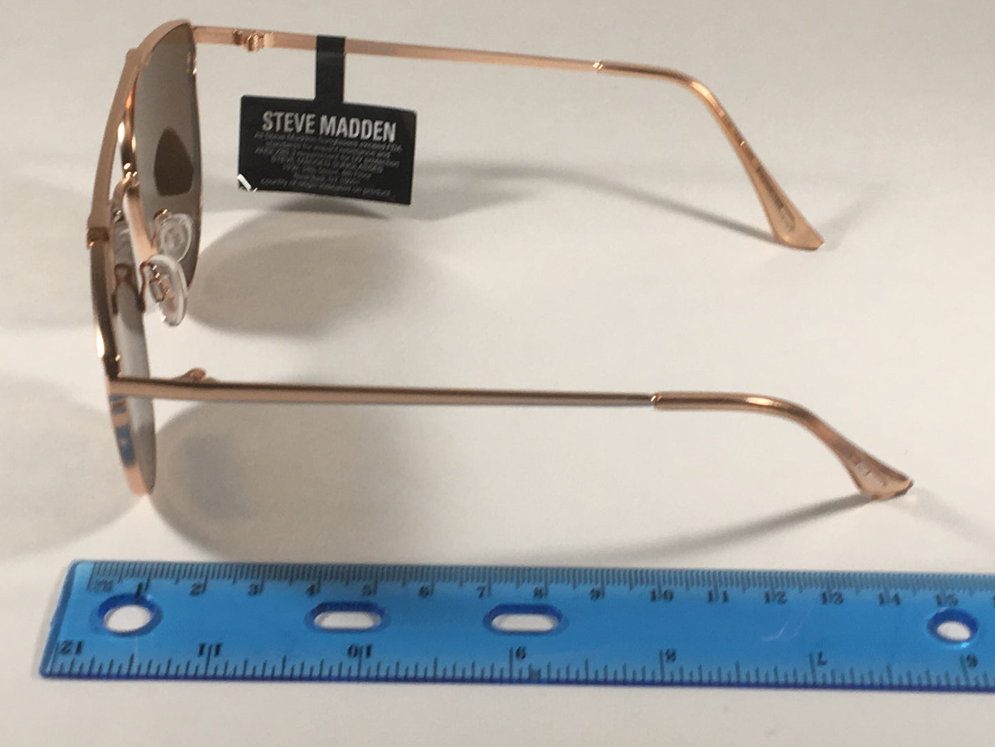 Steve Madden Cat Eye Sunglasses Brow Bar Rose Gold Metal Brown Lens Sm489102 Rsg - Sunglasses