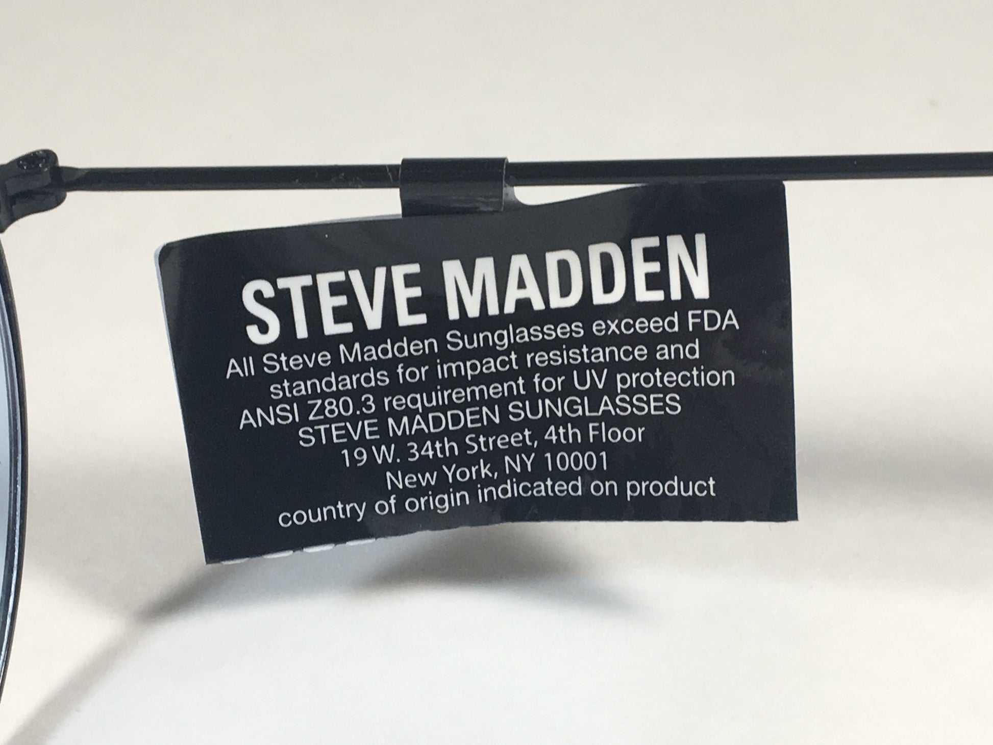 Steve Madden Round Sunglasses Black Metal Frame Light Blue Lens Sm485102 Bkbl - Sunglasses