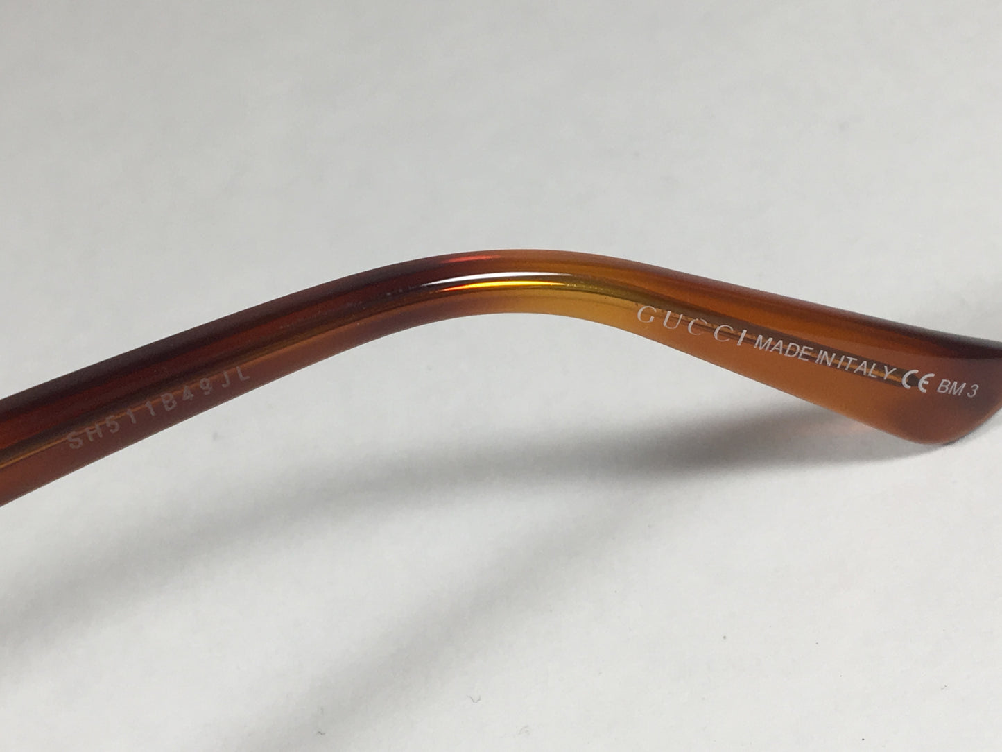 Gucci Round Sunglasses Orange Havana Frame Gray Green Lens Gg3820/s 0561E - Sunglasses