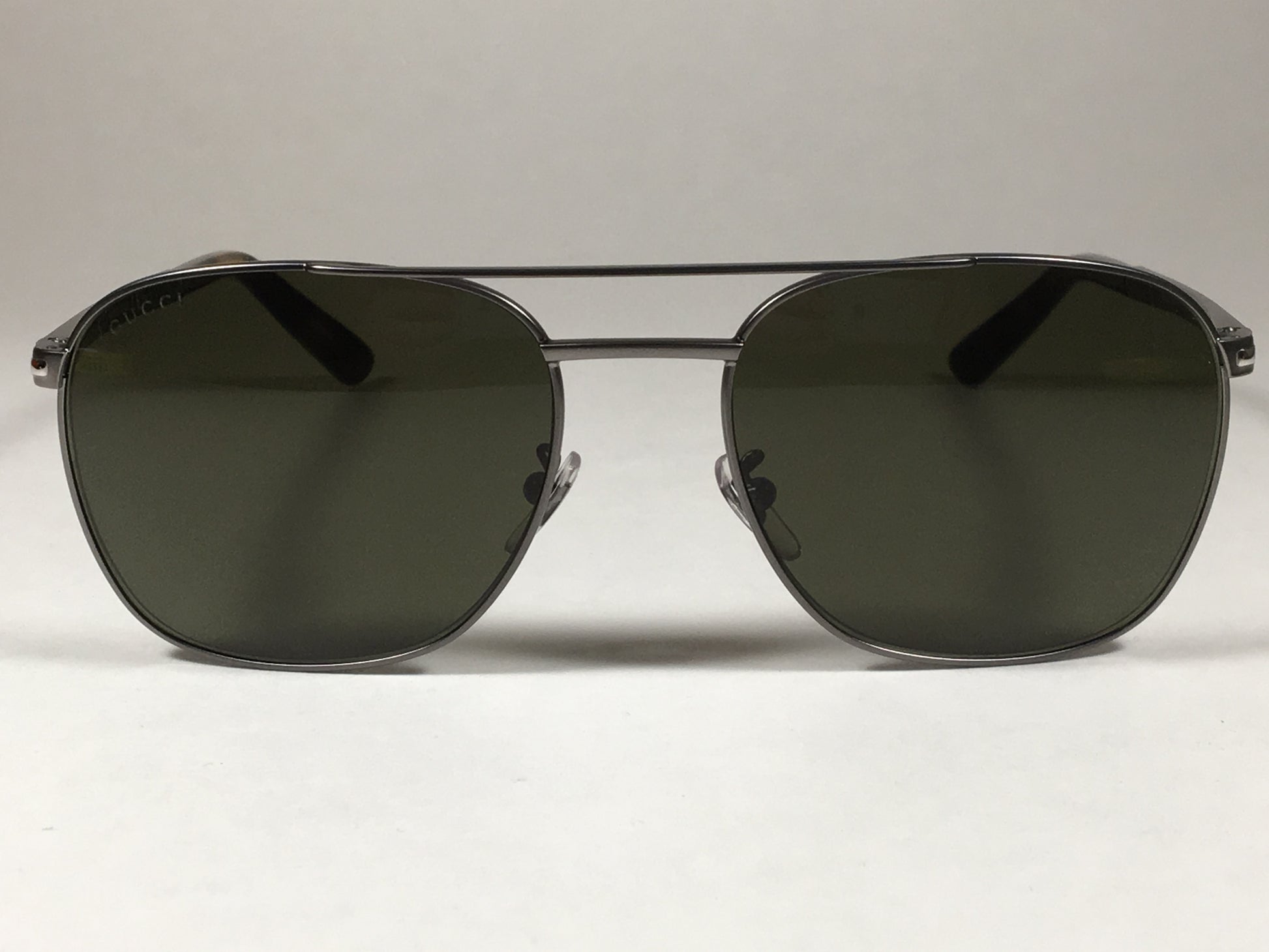 Gucci Aviator Pilot Sunglasses Dark Ruthenium Gunmetal Gray Tortoise Green Lens Gg2270/f/s Vsv1E - Sunglasses