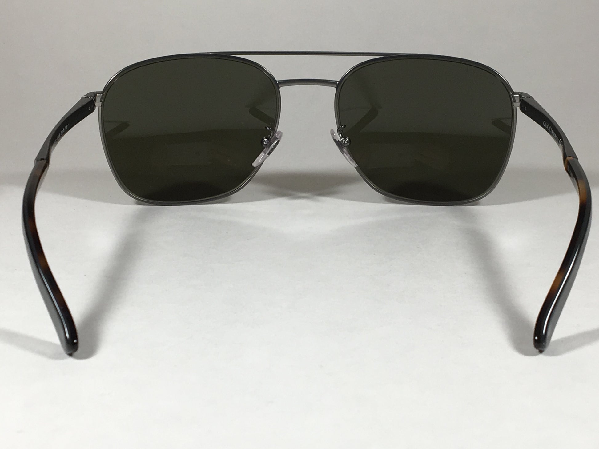 Gucci Aviator Pilot Sunglasses Dark Ruthenium Gunmetal Gray Tortoise Green Lens Gg2270/f/s Vsv1E - Sunglasses