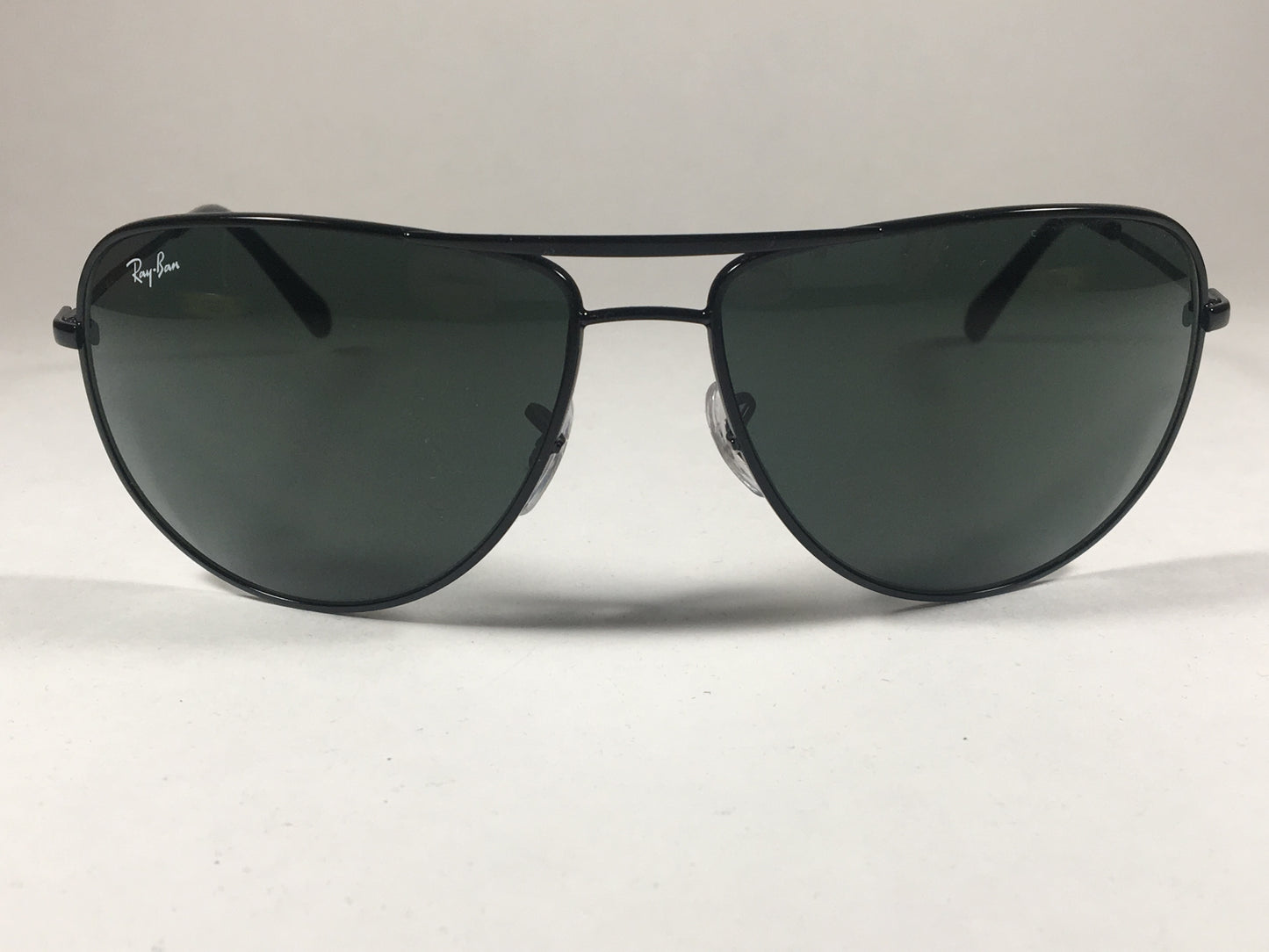 Ray-Ban Aviator Pilot Sunglasses Rb3468L 002/71 Black Metal Frame Green Large Lens 63Mm - Sunglasses
