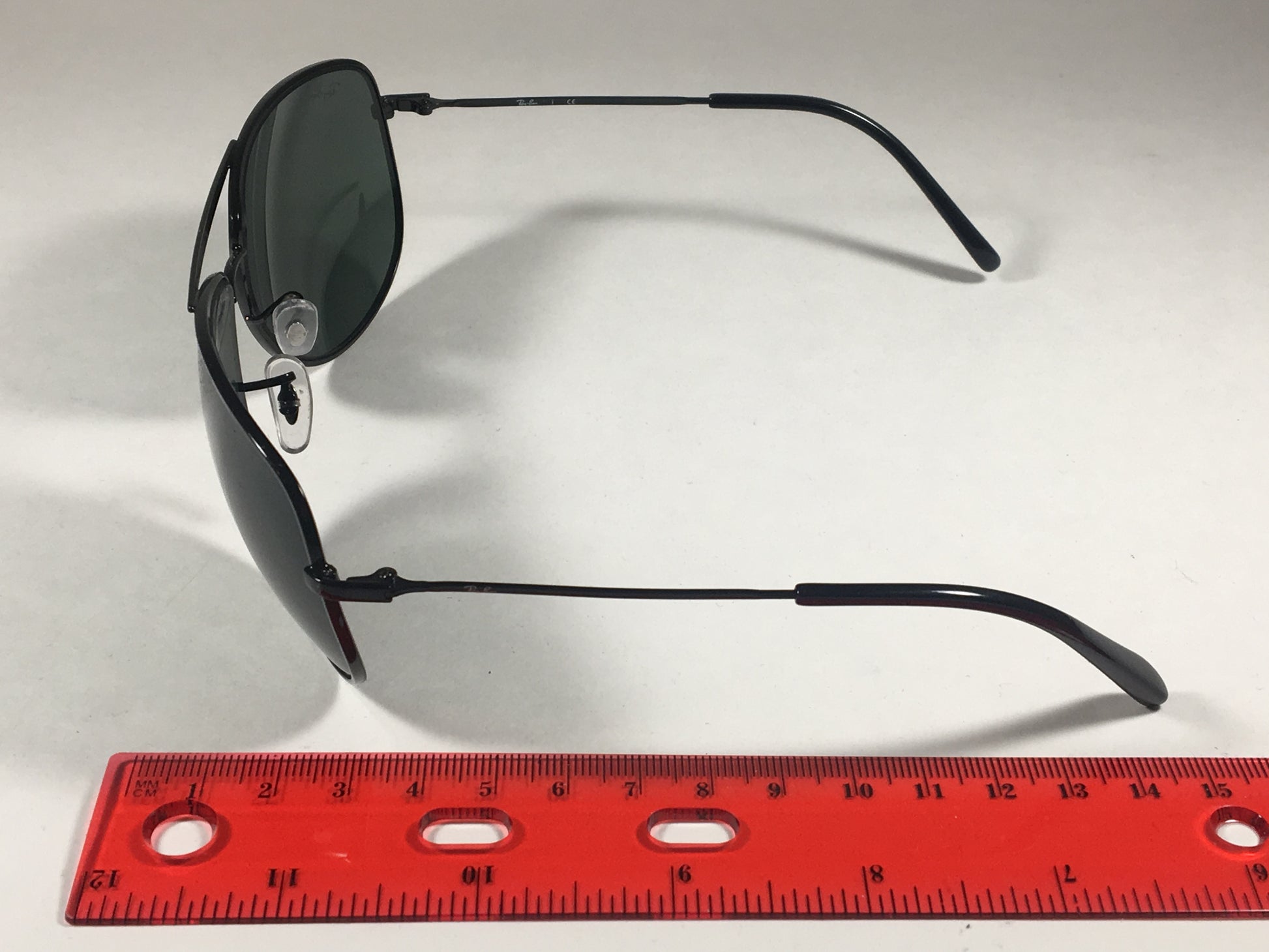 Ray-Ban Aviator Pilot Sunglasses Rb3468L 002/71 Black Metal Frame Green Large Lens 63Mm - Sunglasses