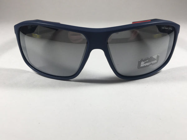Premier Wrap Sunglasses Dark Blue Gray Mirror Fla