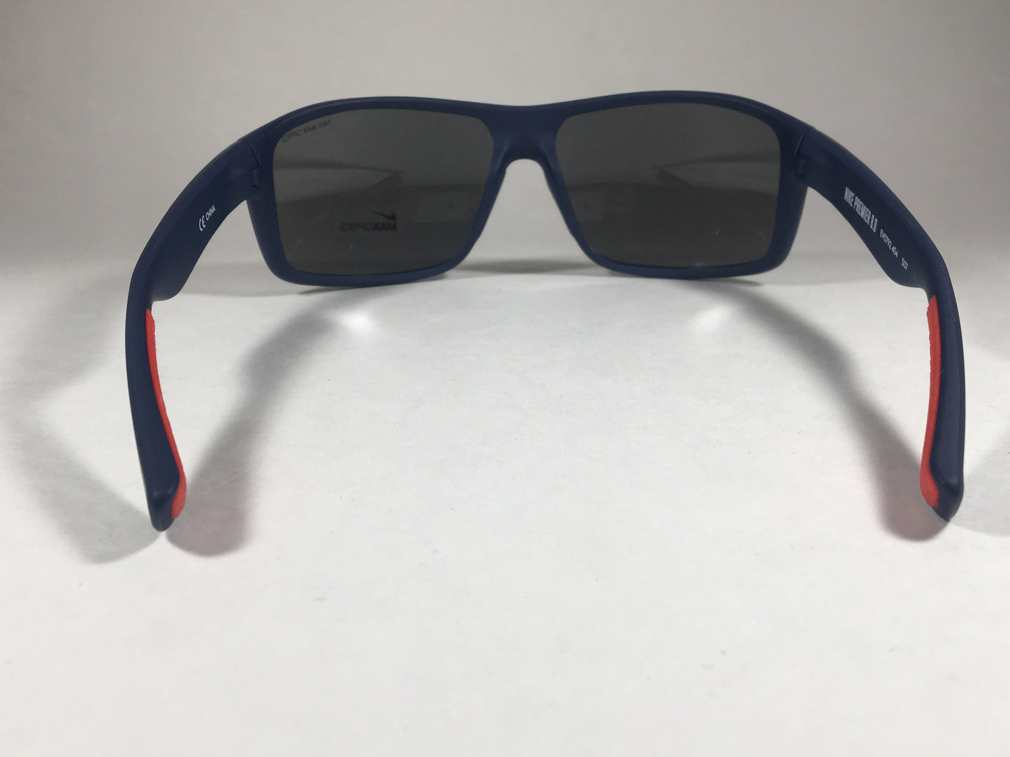 Nike Premier 8.0 Wrap Sunglasses Ev0792 Mens Dark Blue Gray Mirror Flash Lens - Sunglasses