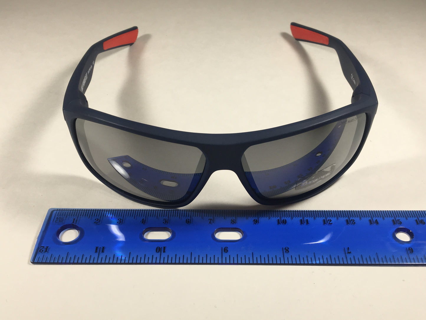 Nike Premier 8.0 Wrap Sunglasses Ev0792 Mens Dark Blue Gray Mirror Flash Lens - Sunglasses