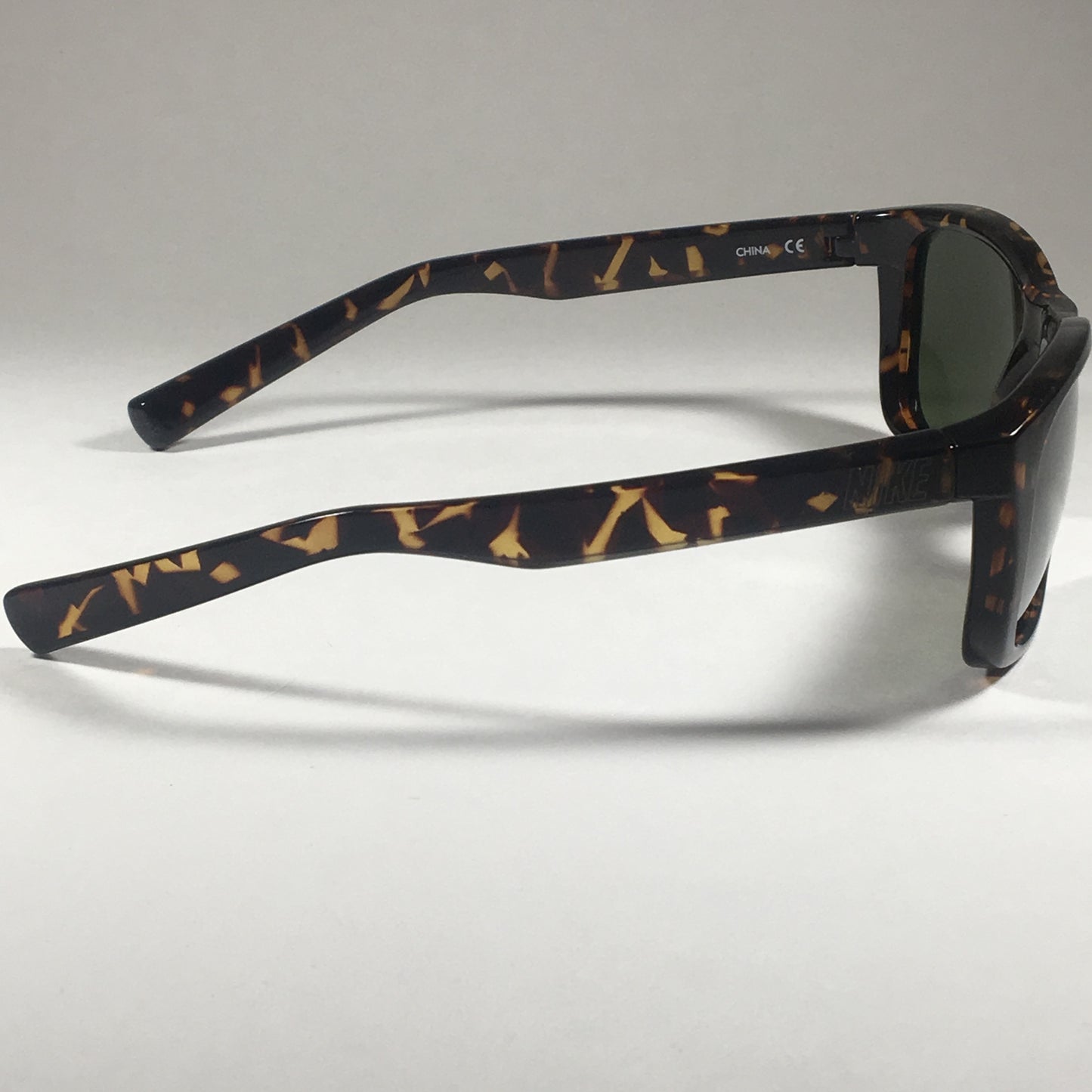 Nike Vintage 73 Square Sunglasses Ev0598 203 501 Brown Cocoa Tortoise Green Lens - Sunglasses