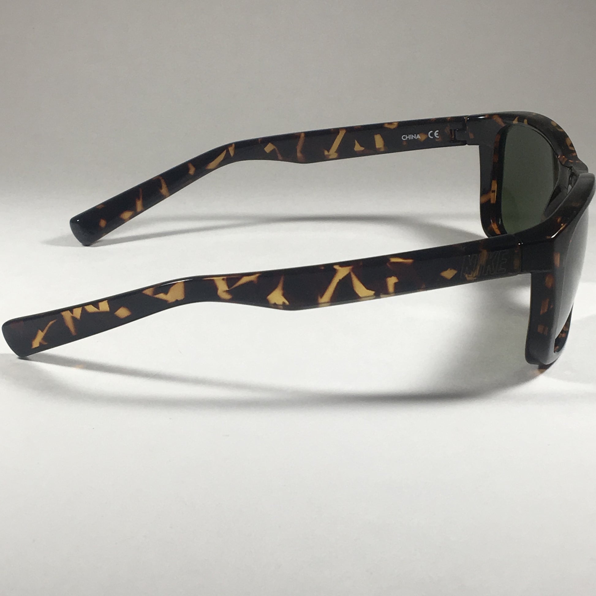 Nike Vintage 73 Square Sunglasses Ev0598 203 501 Brown Cocoa Tortoise Green Lens - Sunglasses