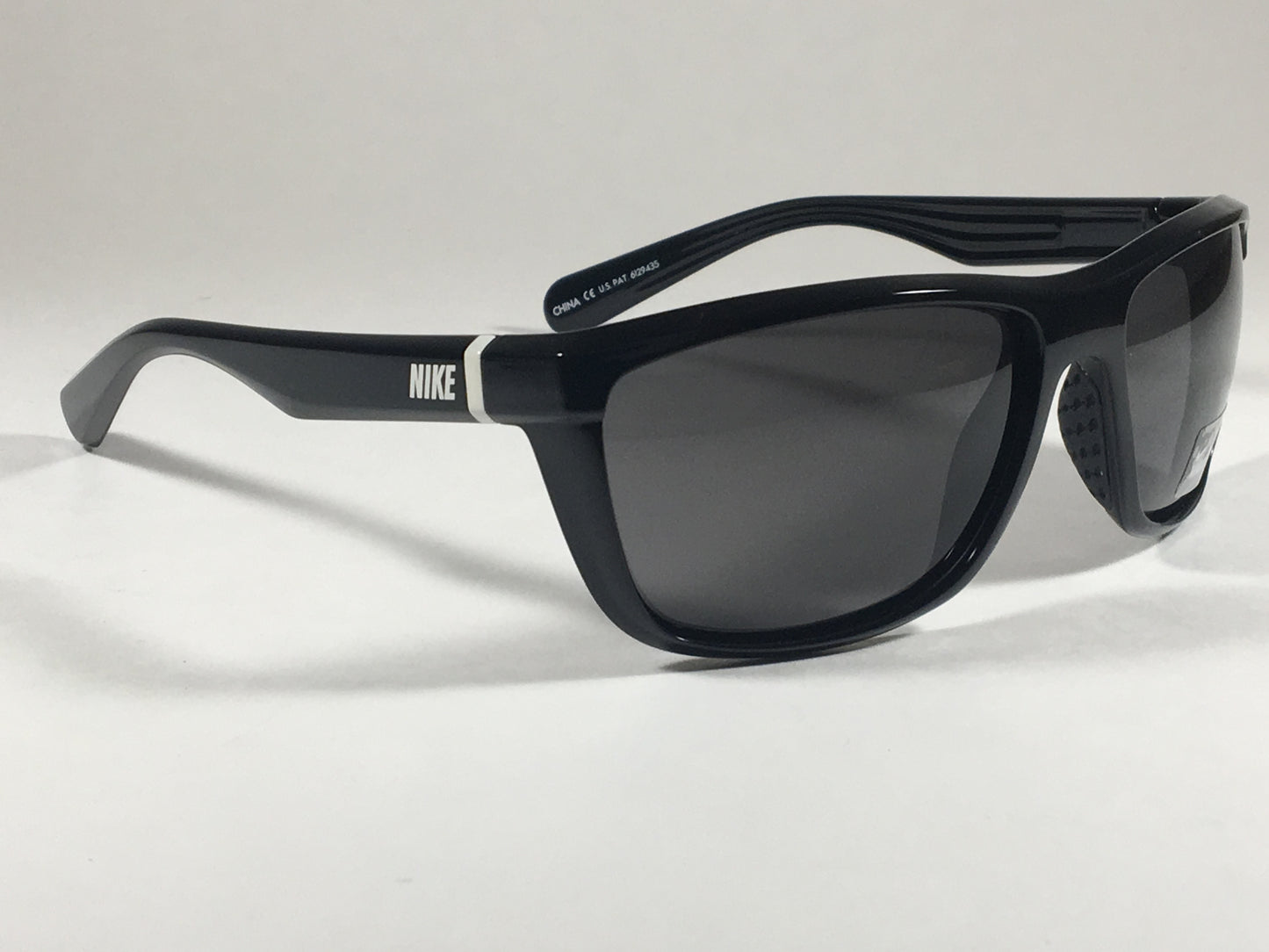 Nike Swag Max Optics Square Sunglasses Mens Ev0653 001 109 Sport Black Gloss Gray Lens - Sunglasses