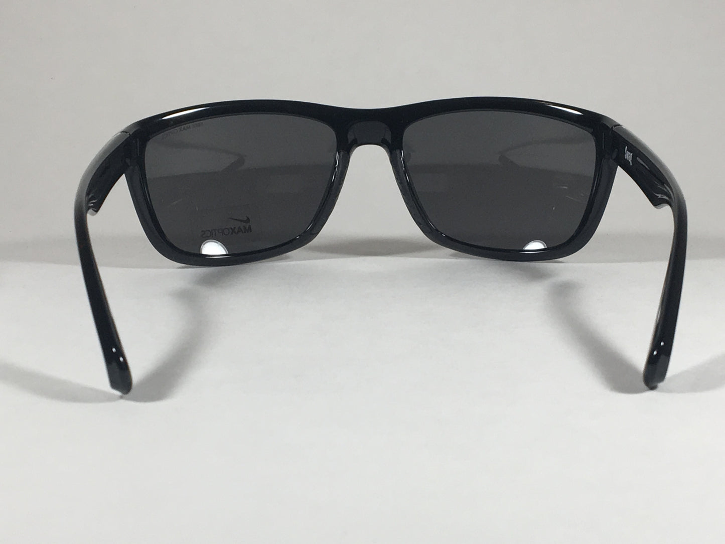 Nike Swag Max Optics Square Sunglasses Mens Ev0653 001 109 Sport Black Gloss Gray Lens - Sunglasses