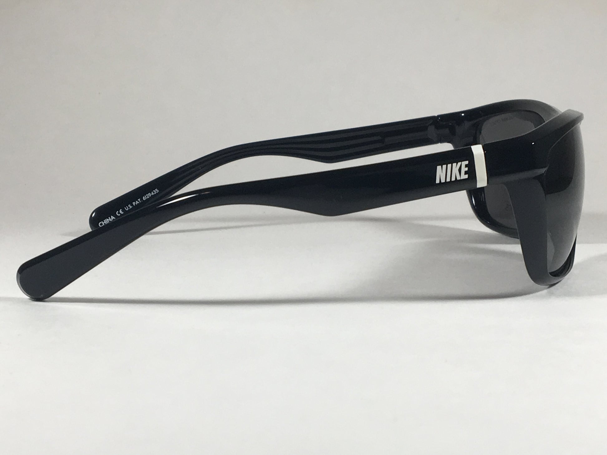 Nike Swag Max Optics Square Sunglasses Mens Ev0653 001 109 Sport Black Gloss Gray Lens - Sunglasses