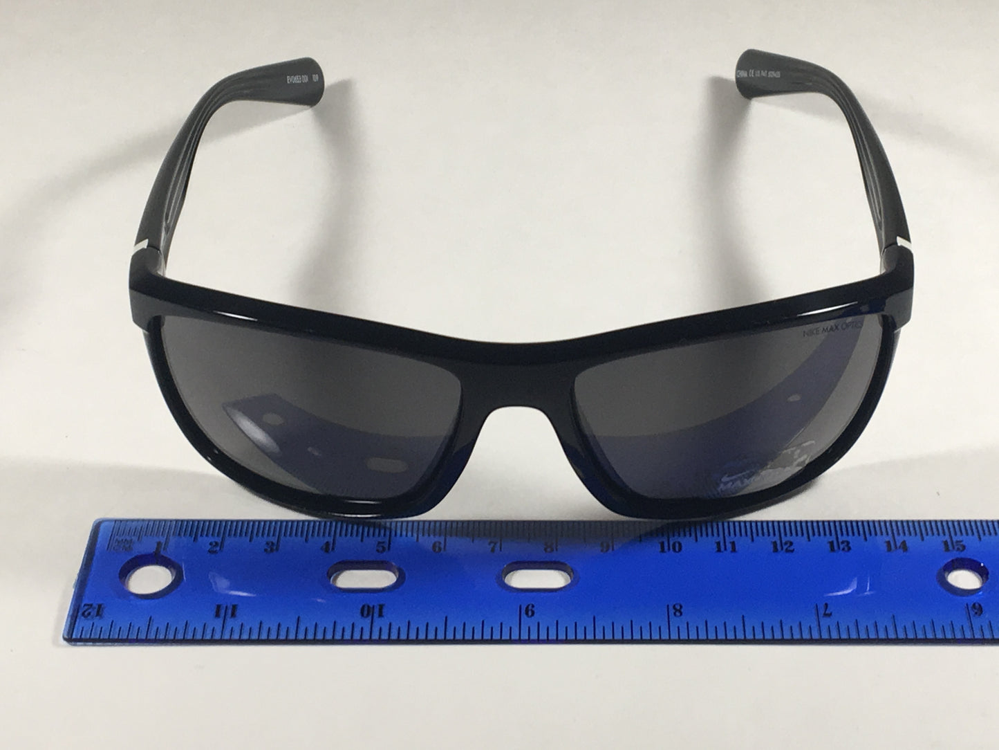 Nike Swag Max Optics Square Sunglasses Mens Ev0653 001 109 Sport Black Gloss Gray Lens - Sunglasses