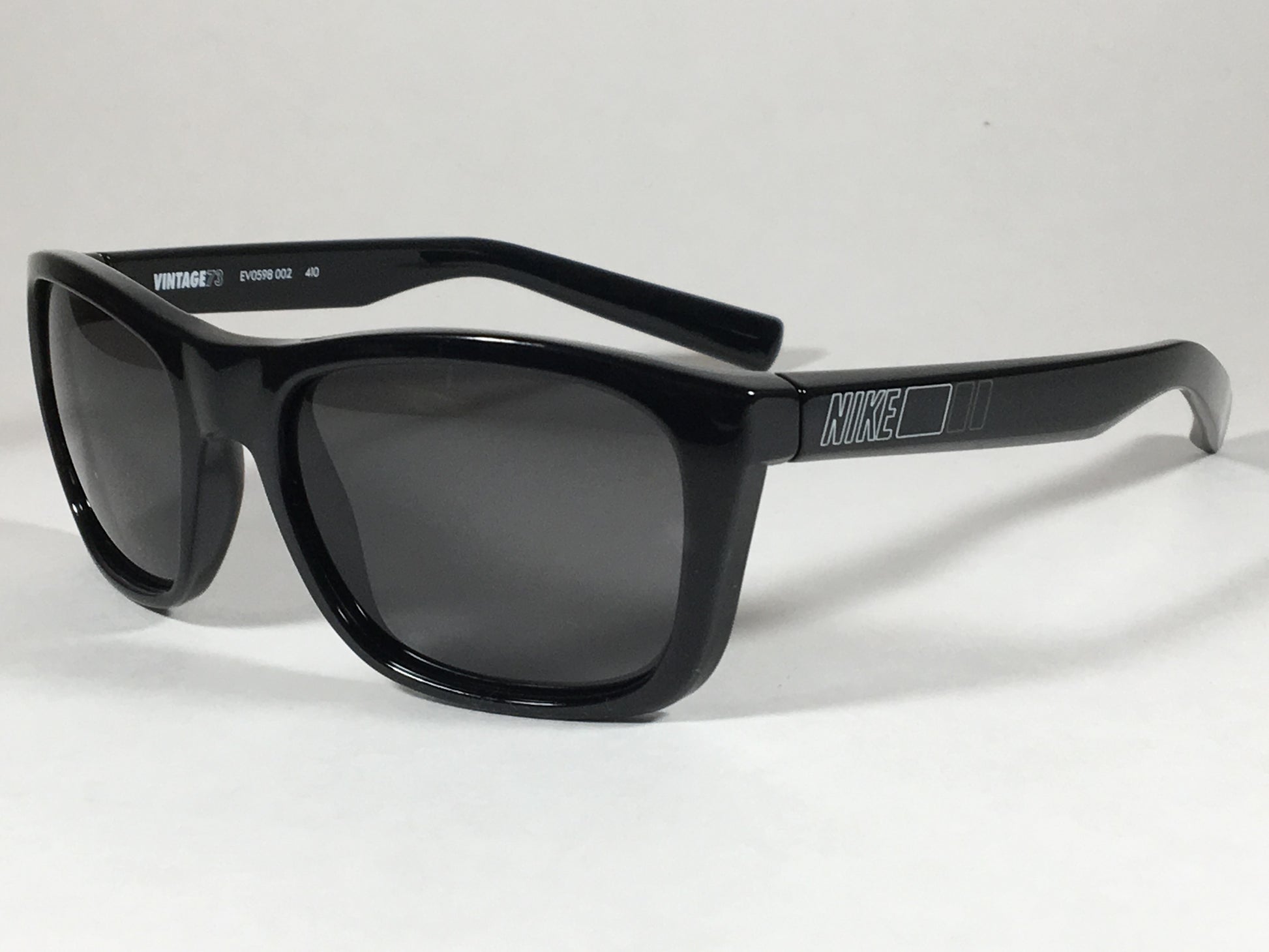 Nike Vintage 73 Square Sunglasses EV0598 002 410 Black Gloss Frame Gra TheSunglassFashion