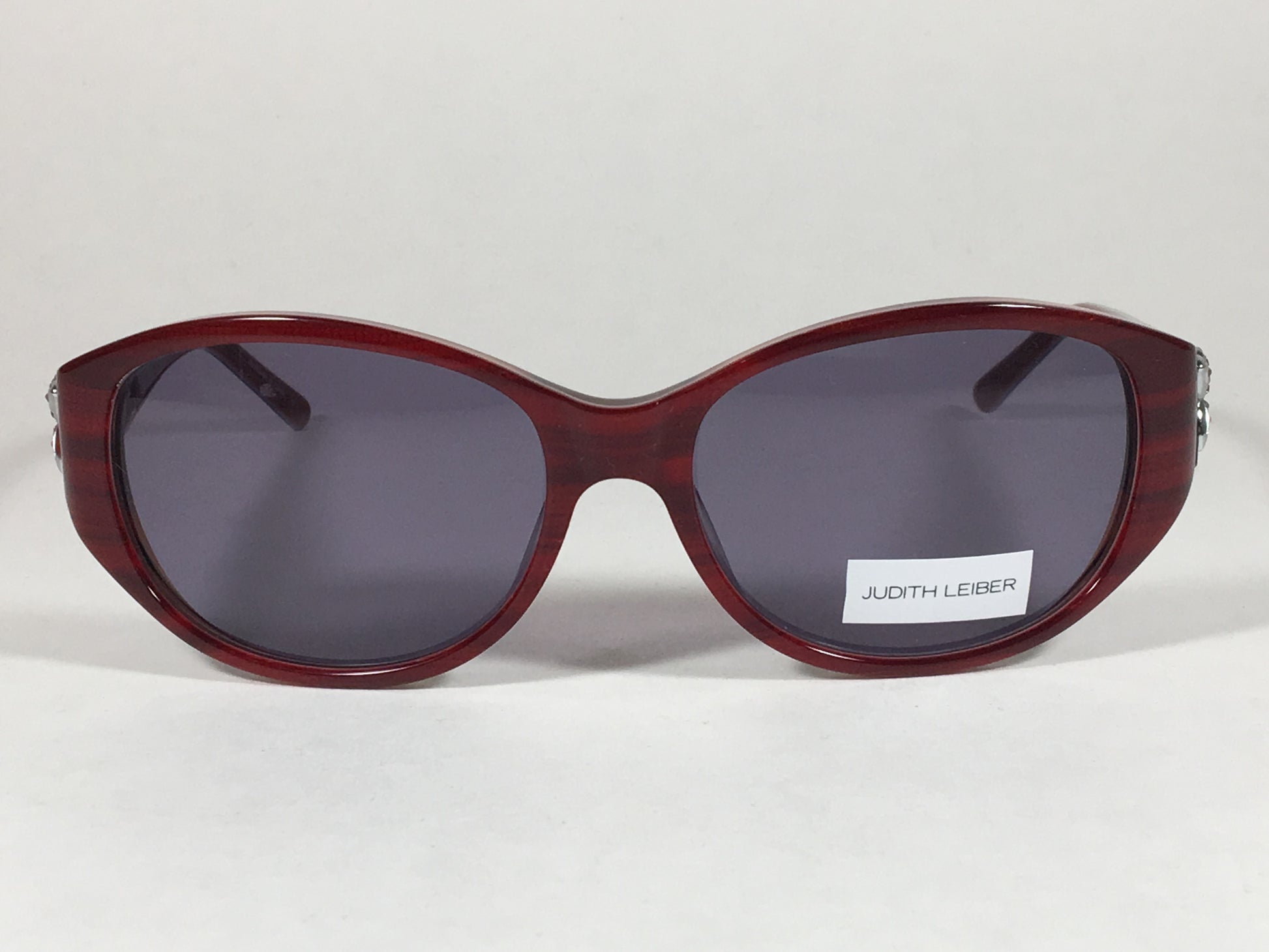 Judith Leiber Handmade Designer Sunglasses Ruby Wood Gray Lens Jl5002 06 - Sunglasses