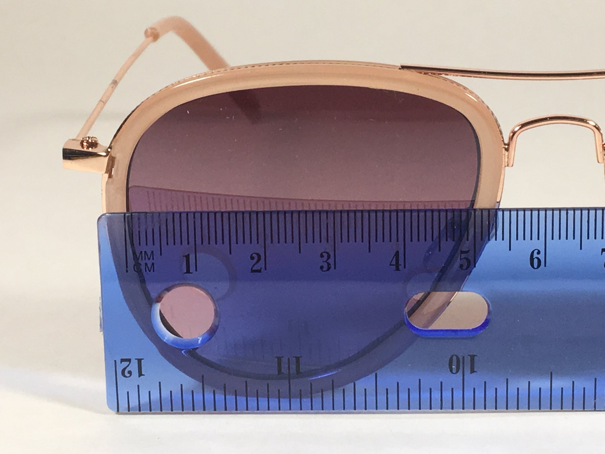 Tahari Aviator Pilot Sunglasses Rose Gold Nude Pink Gradient Lens Th700 Ndrgd - Sunglasses