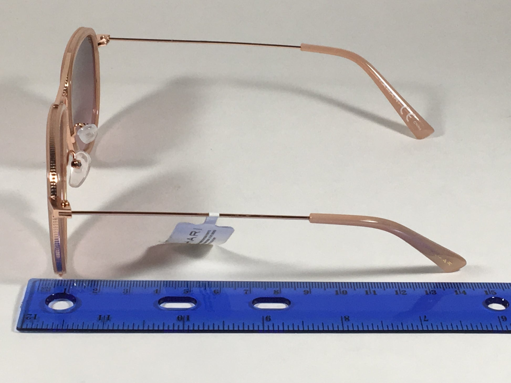 Tahari Aviator Pilot Sunglasses Rose Gold Nude Pink Gradient Lens Th700 Ndrgd - Sunglasses