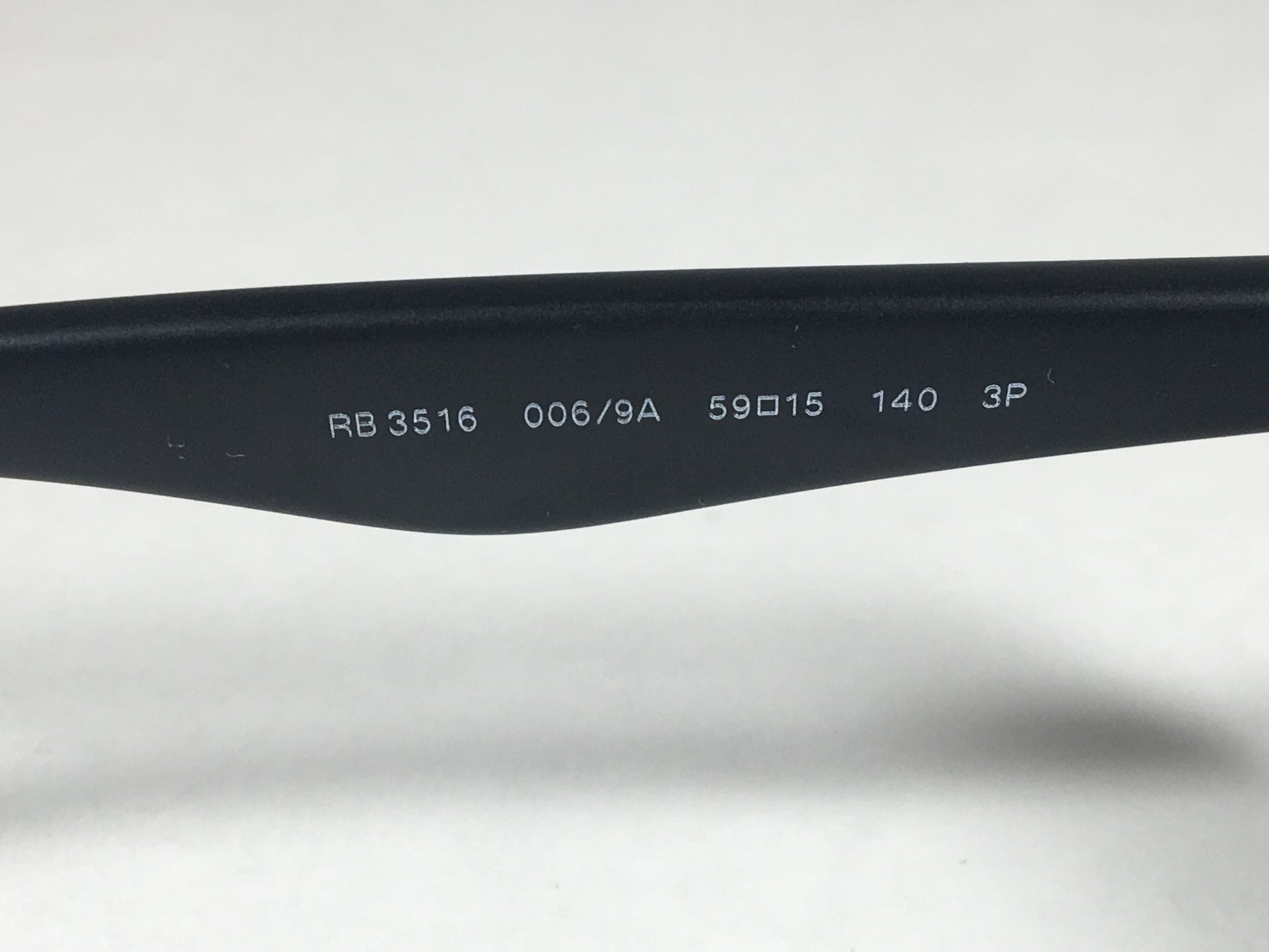 Ray-Ban Polarized Navigator Sunglasses Rb3516 006/9A Matte Black Frame Green Classic Lens Rectangle Shape - Sunglasses