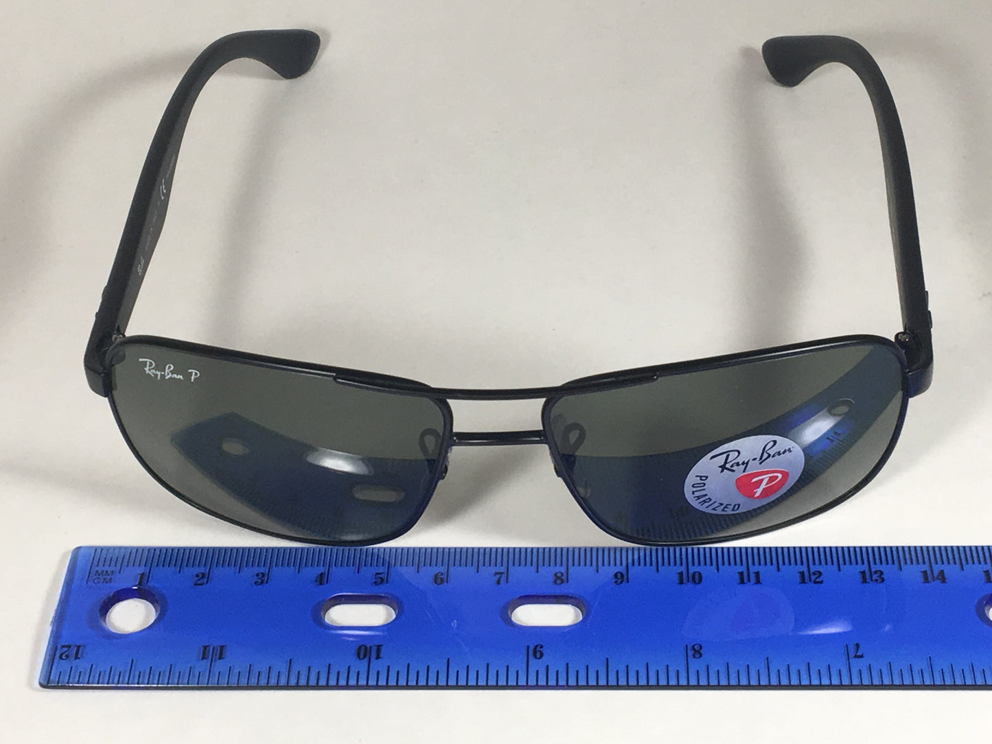 Ray-Ban Polarized Navigator Sunglasses Rb3516 006/9A Matte Black Frame Green Classic Lens Rectangle Shape - Sunglasses