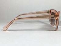 laurel cateye sunglasses, clear & rose pink gold flash
