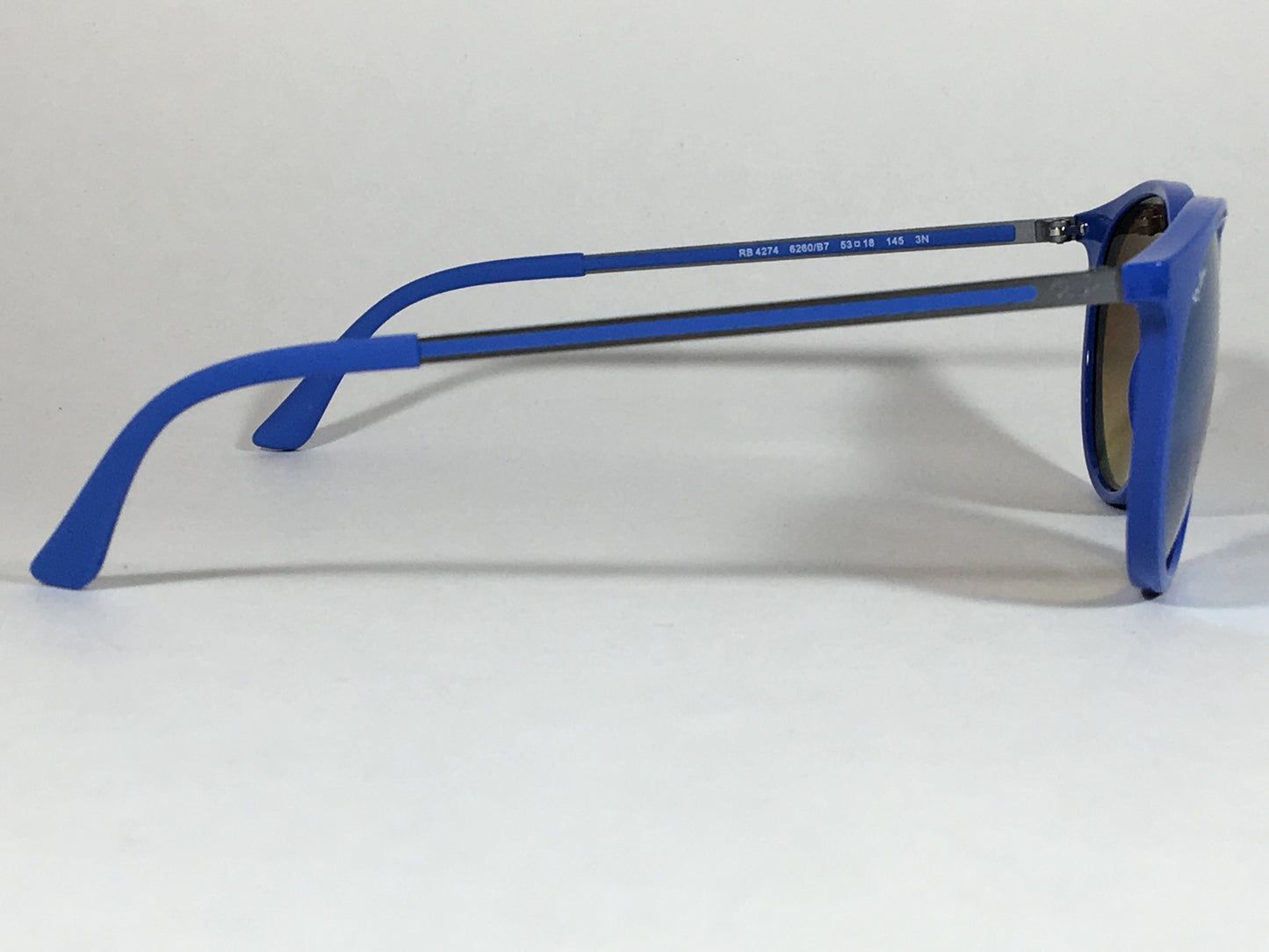 Ray-Ban Round Phantos Wayfarer Sunglasses Metal Blue Flash Rb4274 6260/b7 - Sunglasses
