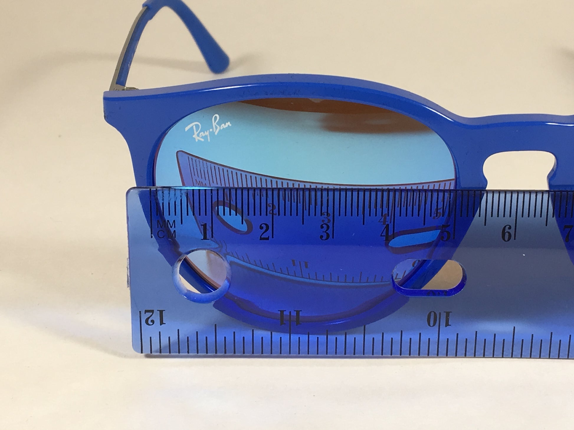 Ray-Ban Round Phantos Wayfarer Sunglasses Metal Blue Flash Rb4274 6260/b7 - Sunglasses