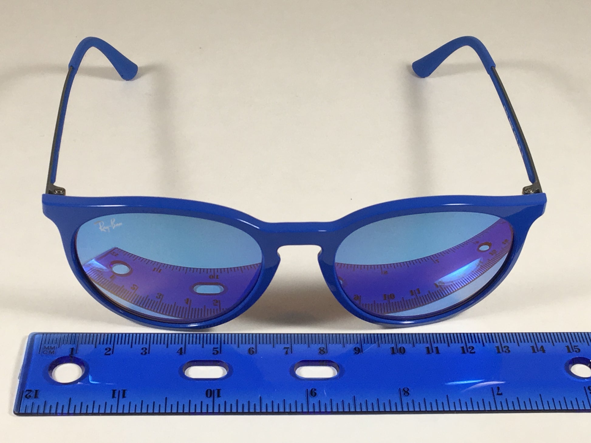 Ray-Ban Round Phantos Wayfarer Sunglasses Metal Blue Flash Rb4274 6260/b7 - Sunglasses