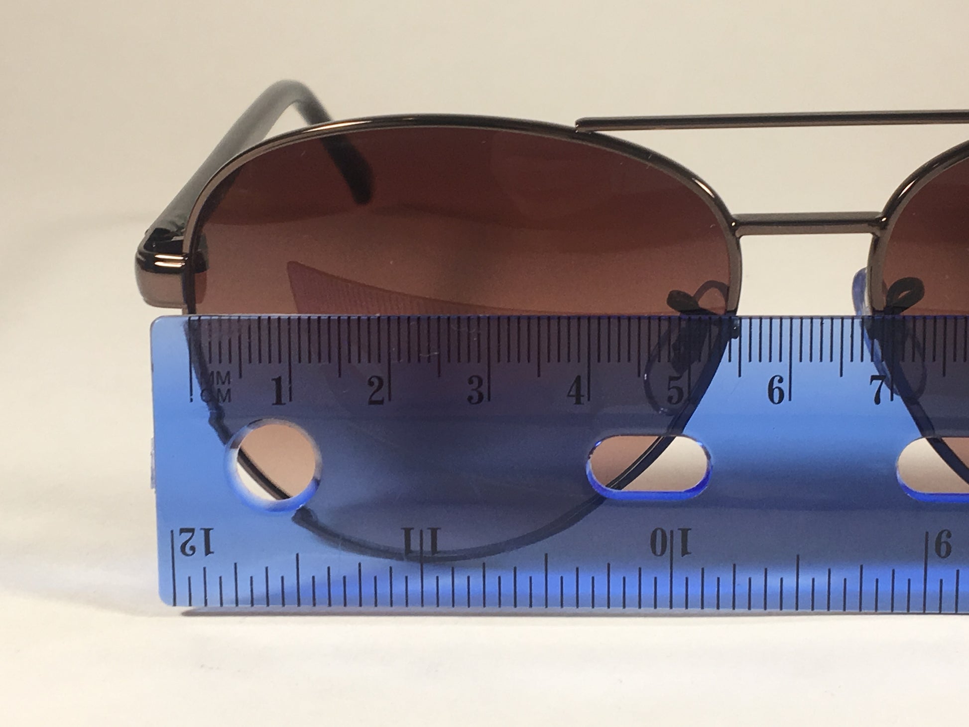 Fossil Aviator Sunglasses Dark Brown Frame Brown Gradient Lens Pilot Fw12 - Sunglasses