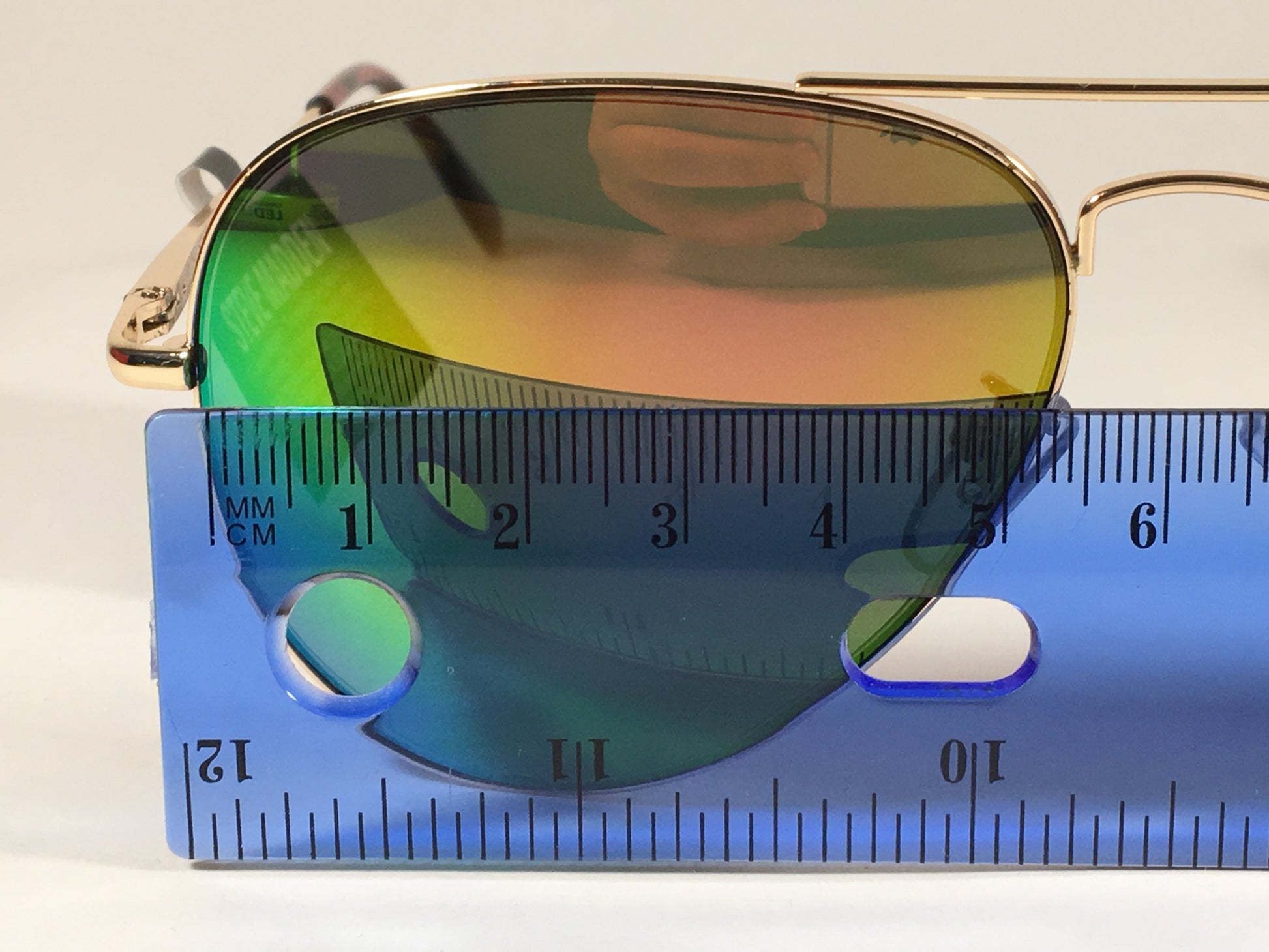 Steve Madden Aviator Sunglasses Gold Frame Green Pink Orange Mirror Sm472101 Gldpn - Sunglasses