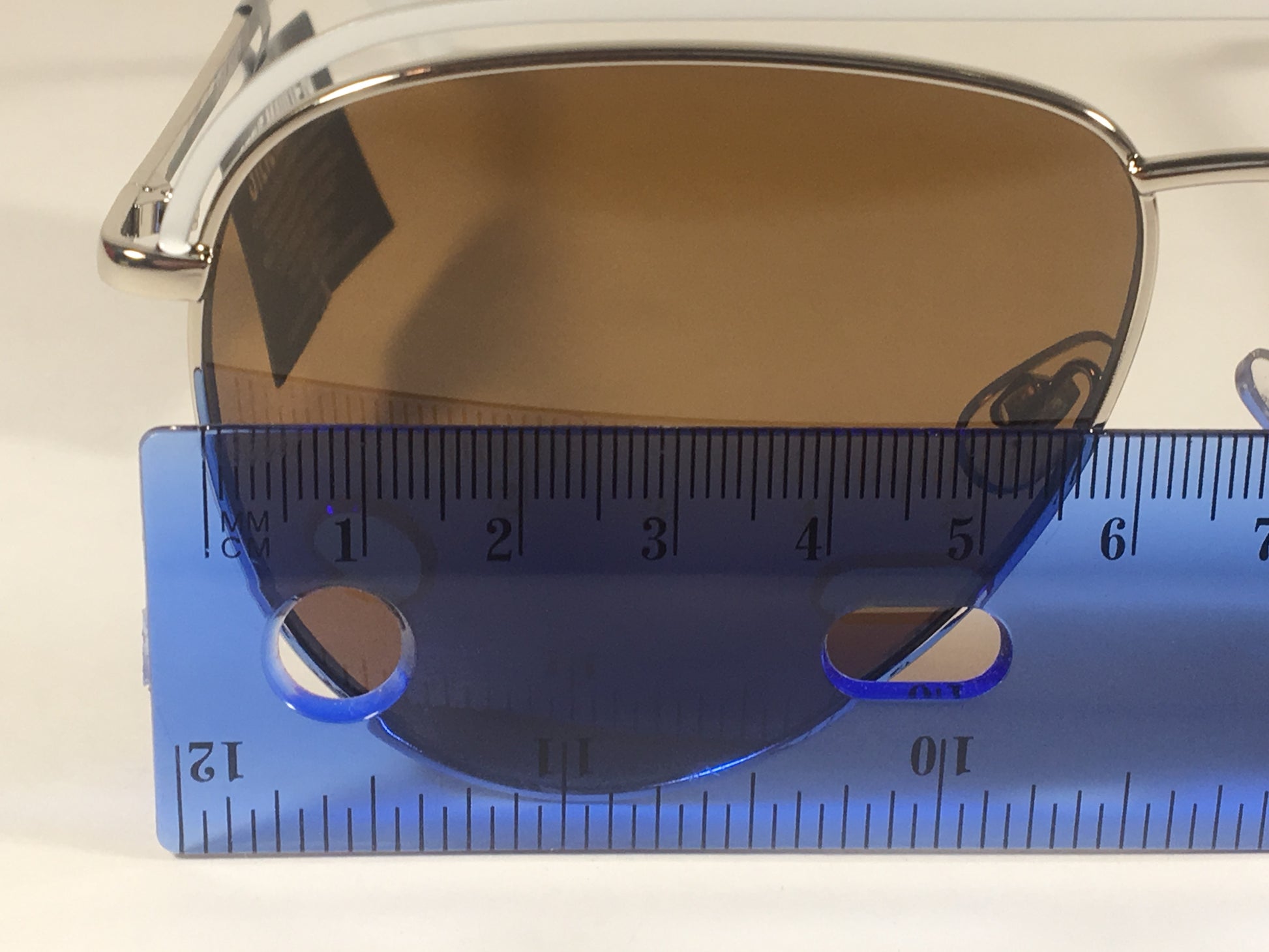 Steve Madden Aviator Sunglasses Top Bar Silver White Frame Brown Lens Sm482116 White - Sunglasses