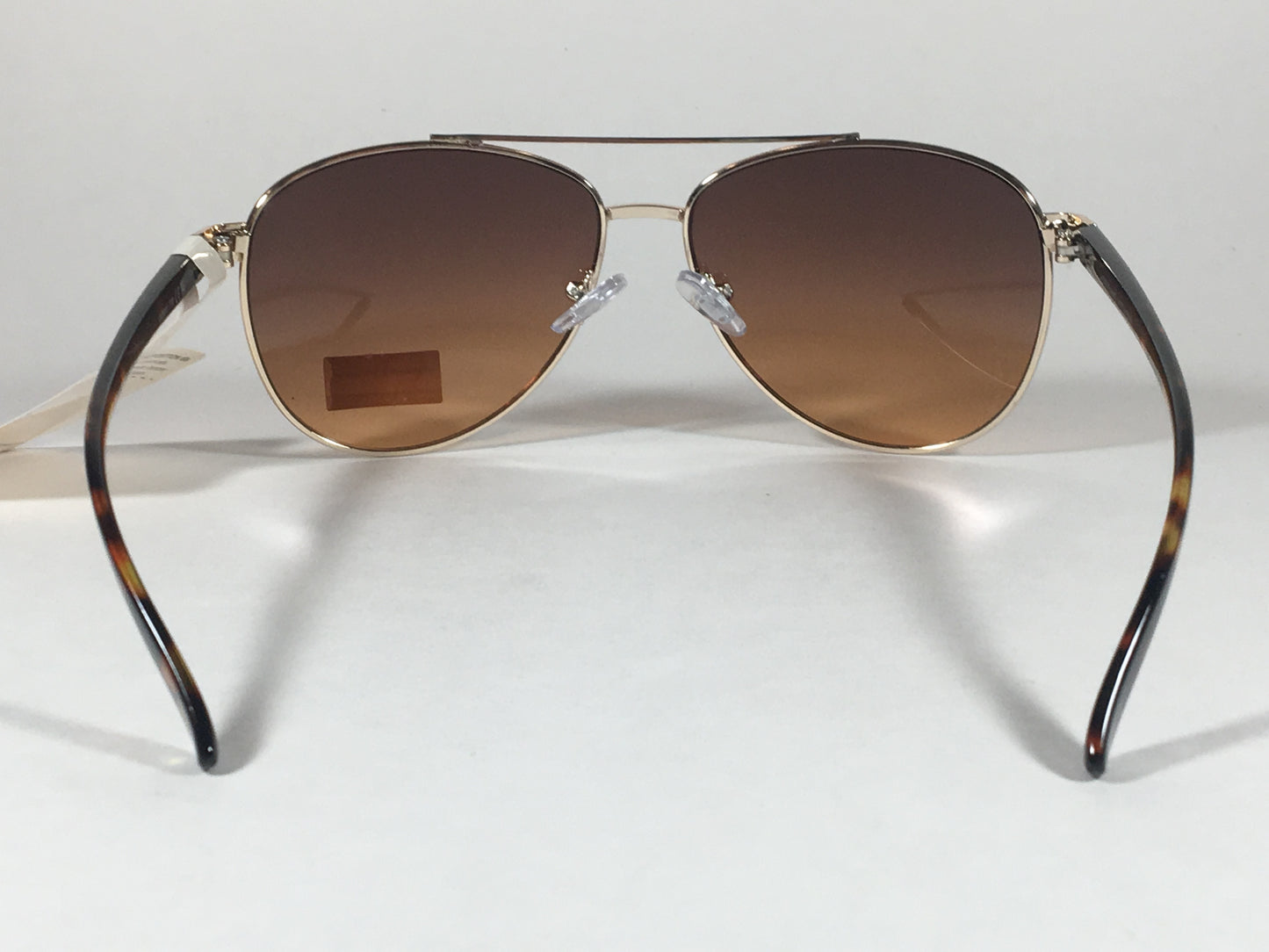 Adrienne Vittadini Womens Aviator Sunglasses Gold Tortoise Brown Gradient Lens Av3011 770 - Sunglasses