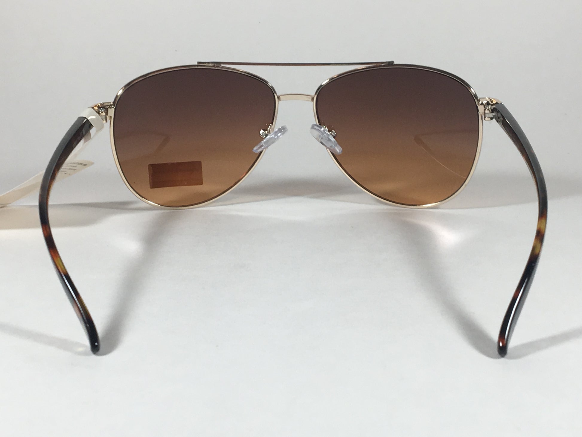 Adrienne Vittadini Womens Aviator Sunglasses Gold Tortoise Brown Gradient Lens Av3011 770 - Sunglasses