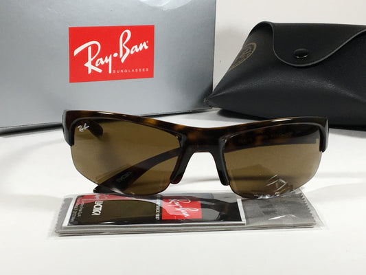 Ray-Ban Active Lifestyle Mens Sunglasses Rb4173 Sport Wrap Havana Brown Lens - Sunglasses